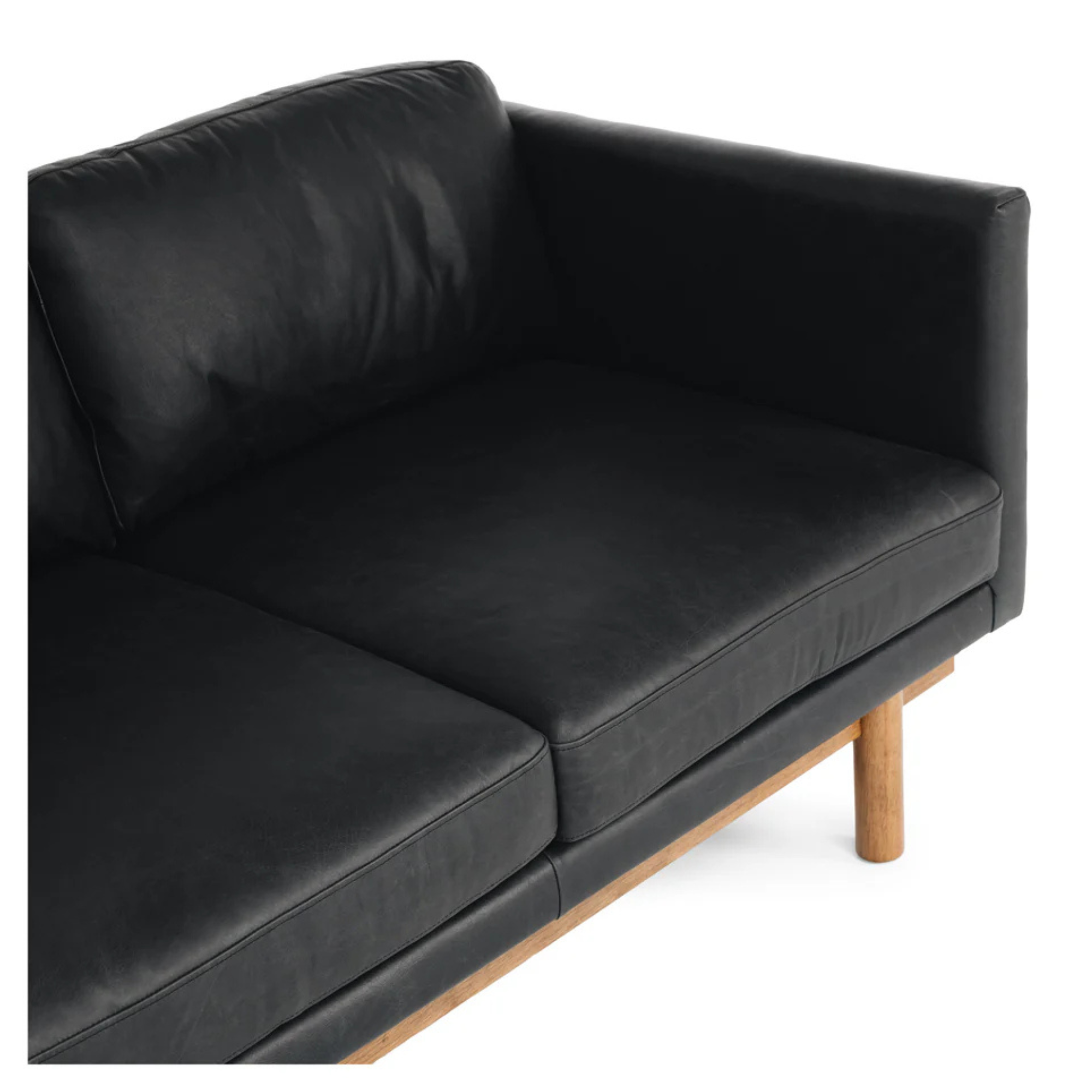STRADA 3 SEATER SOFA | BLACK LEATHER