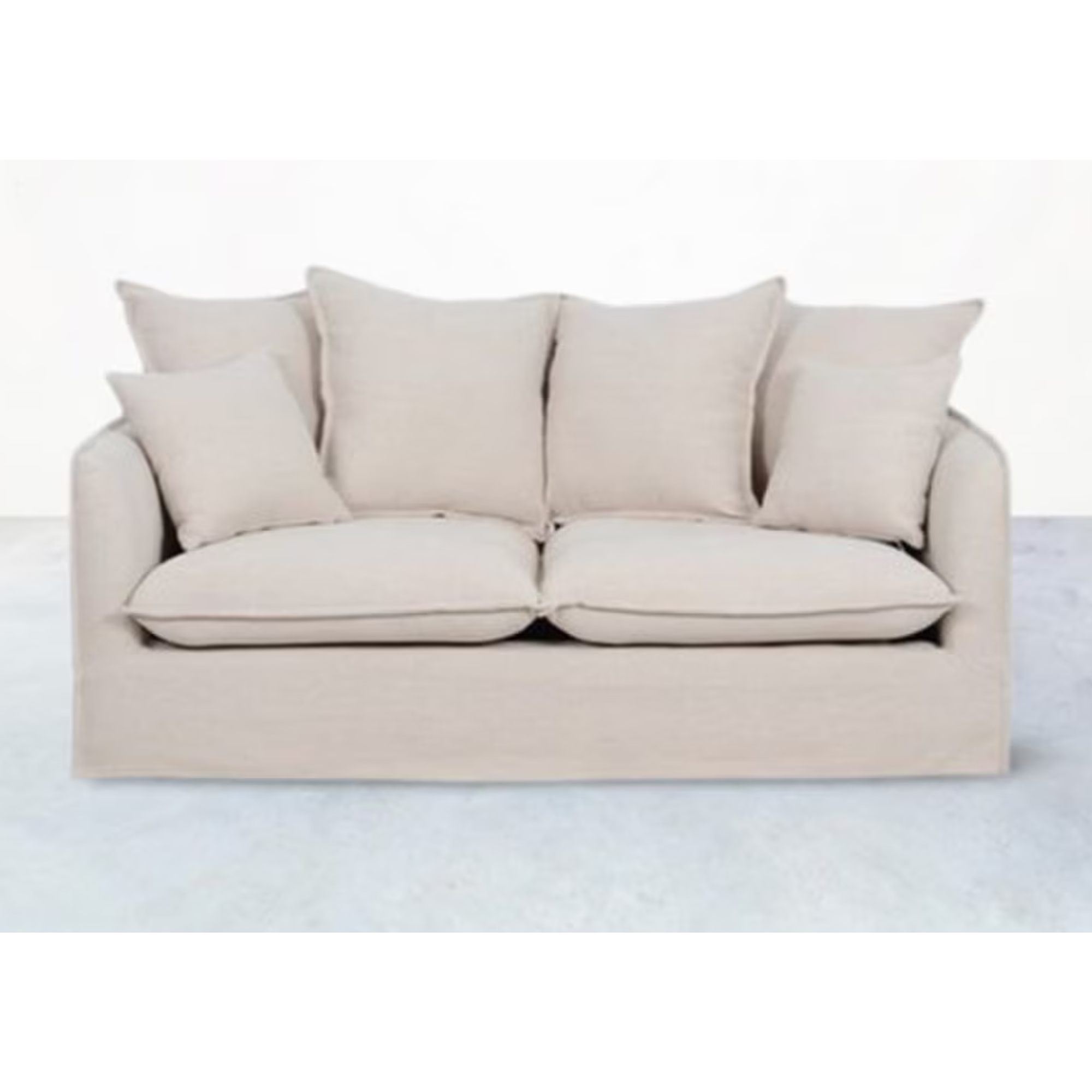 SYDNEY SLIP-COVER 2 SEATER | ALMOND