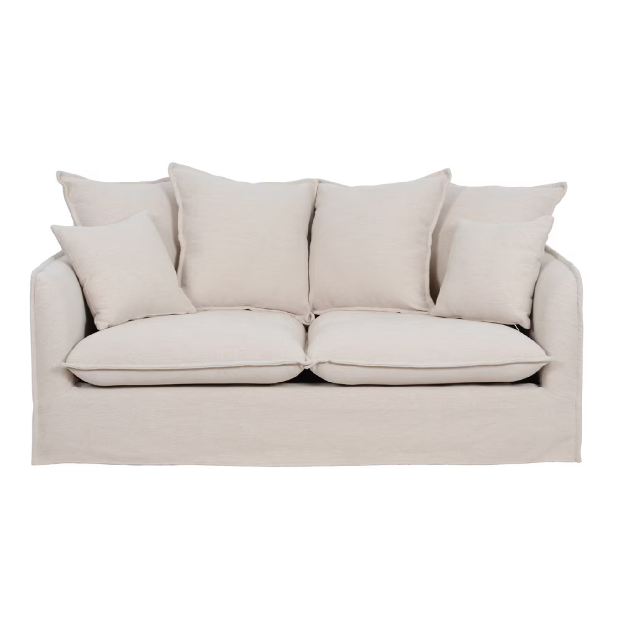 SYDNEY SLIP-COVER 2 SEATER | ALMOND