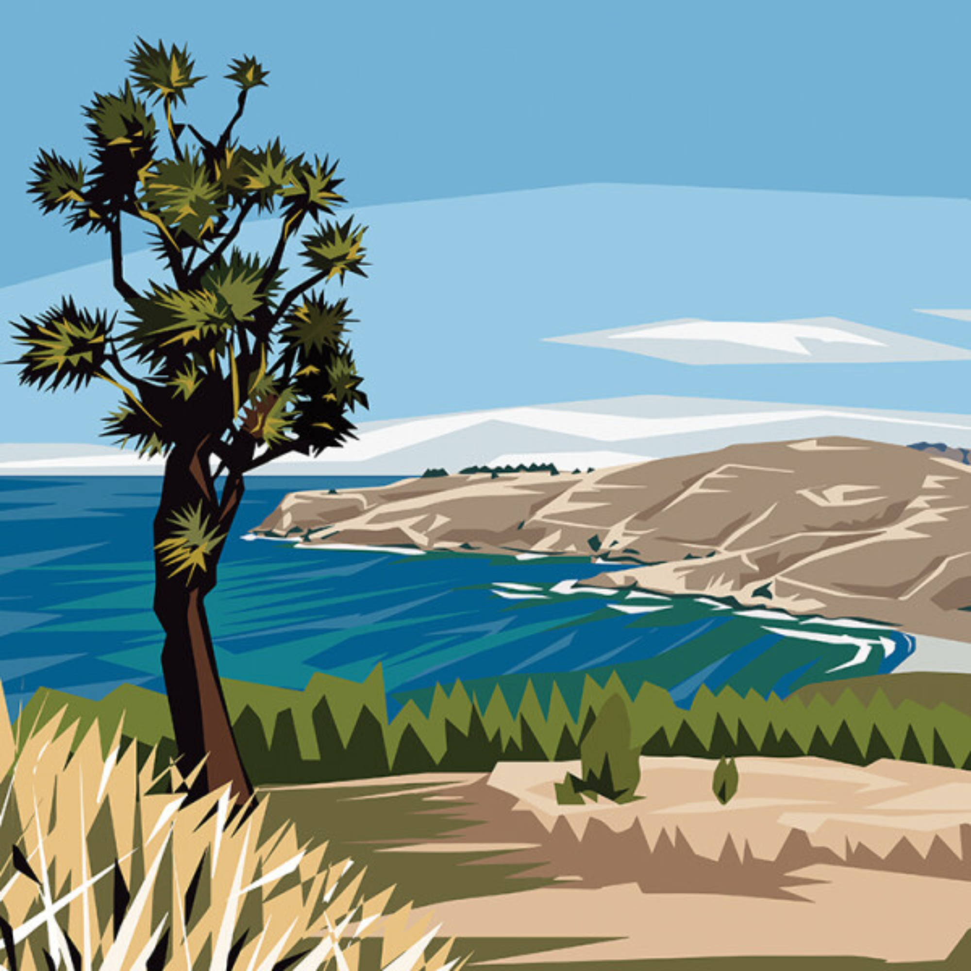 TAYLORS MISTAKE, BANKS PENINSULA | CANVAS STRETCHED READY TO HANG | IRA MITCHELL | NZ MADE