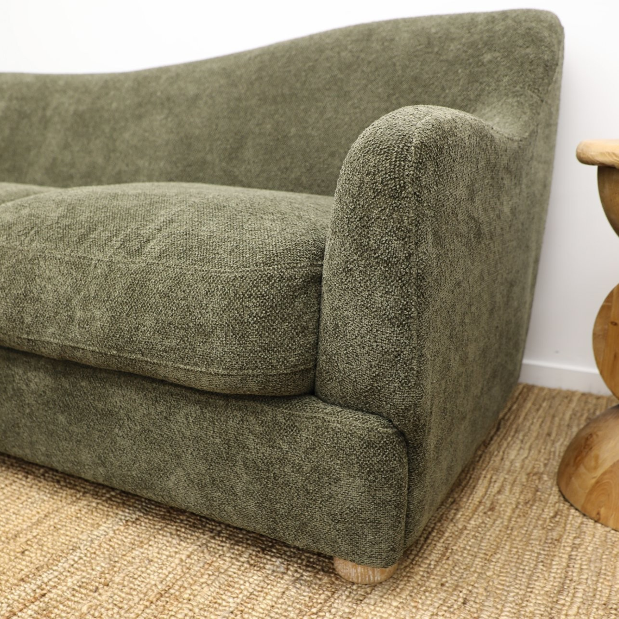 TEDDY 3 SEATER SOFA | OLIVE