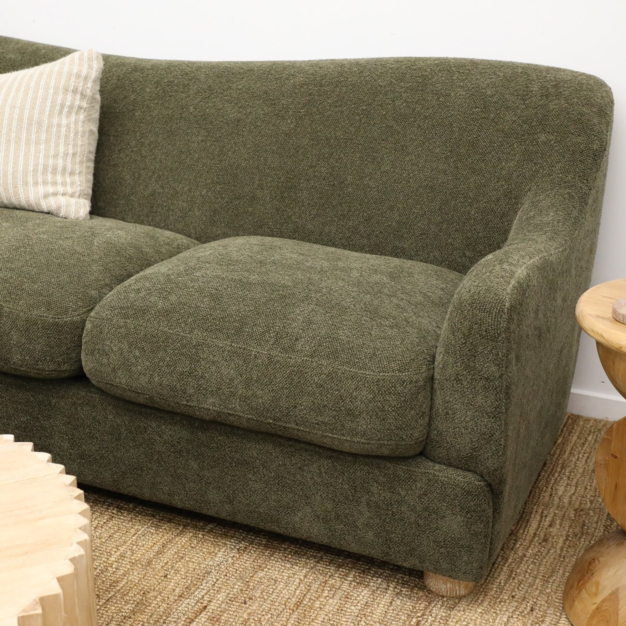TEDDY 3 SEATER SOFA | OLIVE