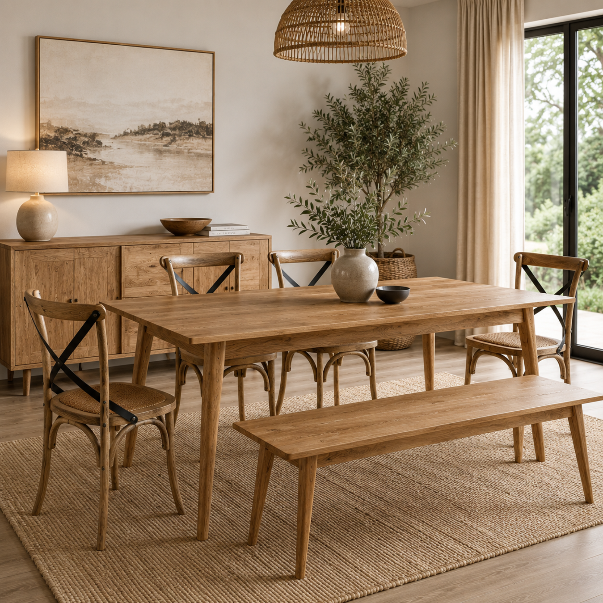 Tuscan 220 Dining Table | Solid Oak