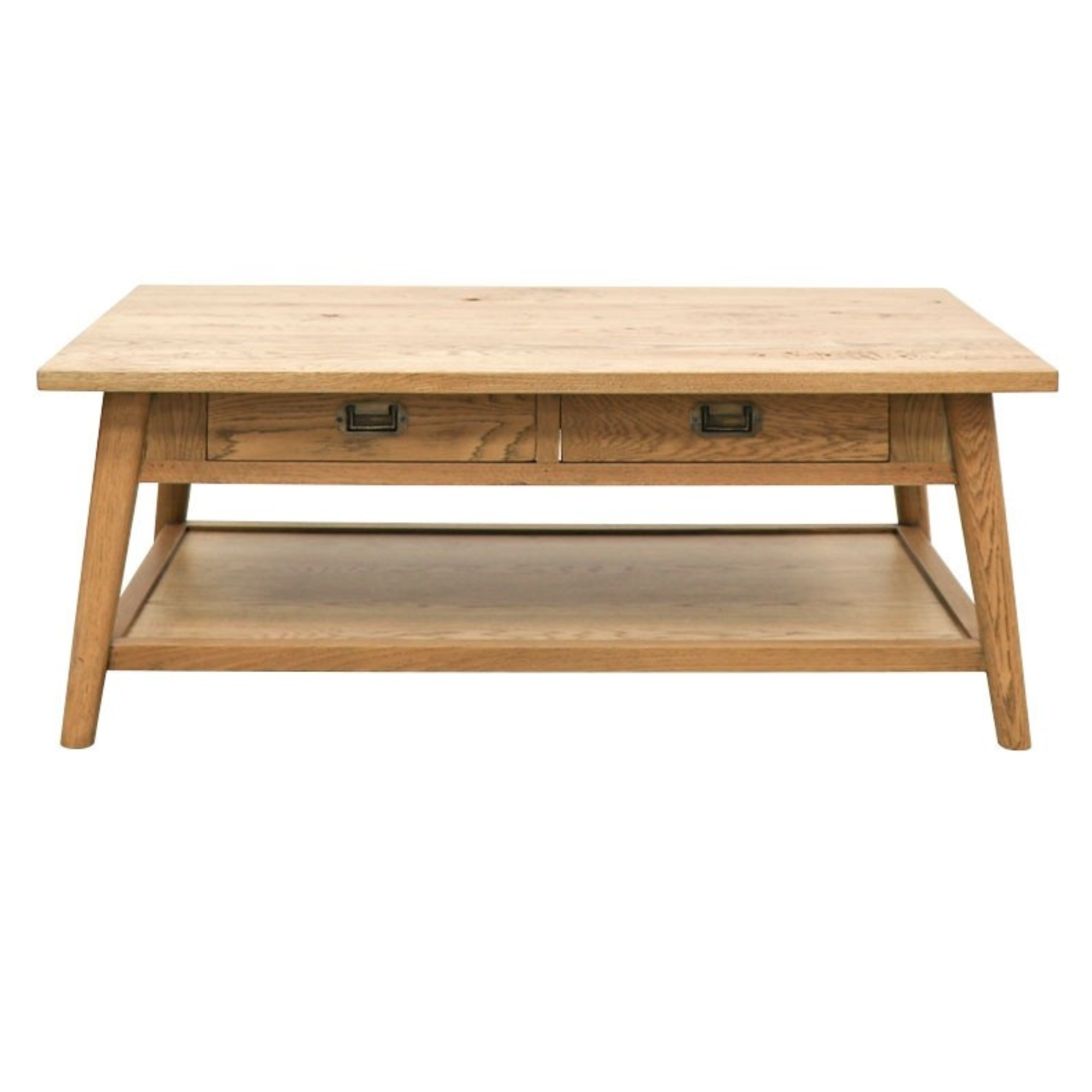 Vaasa 2 Drawer Coffee Table | Solid Oak