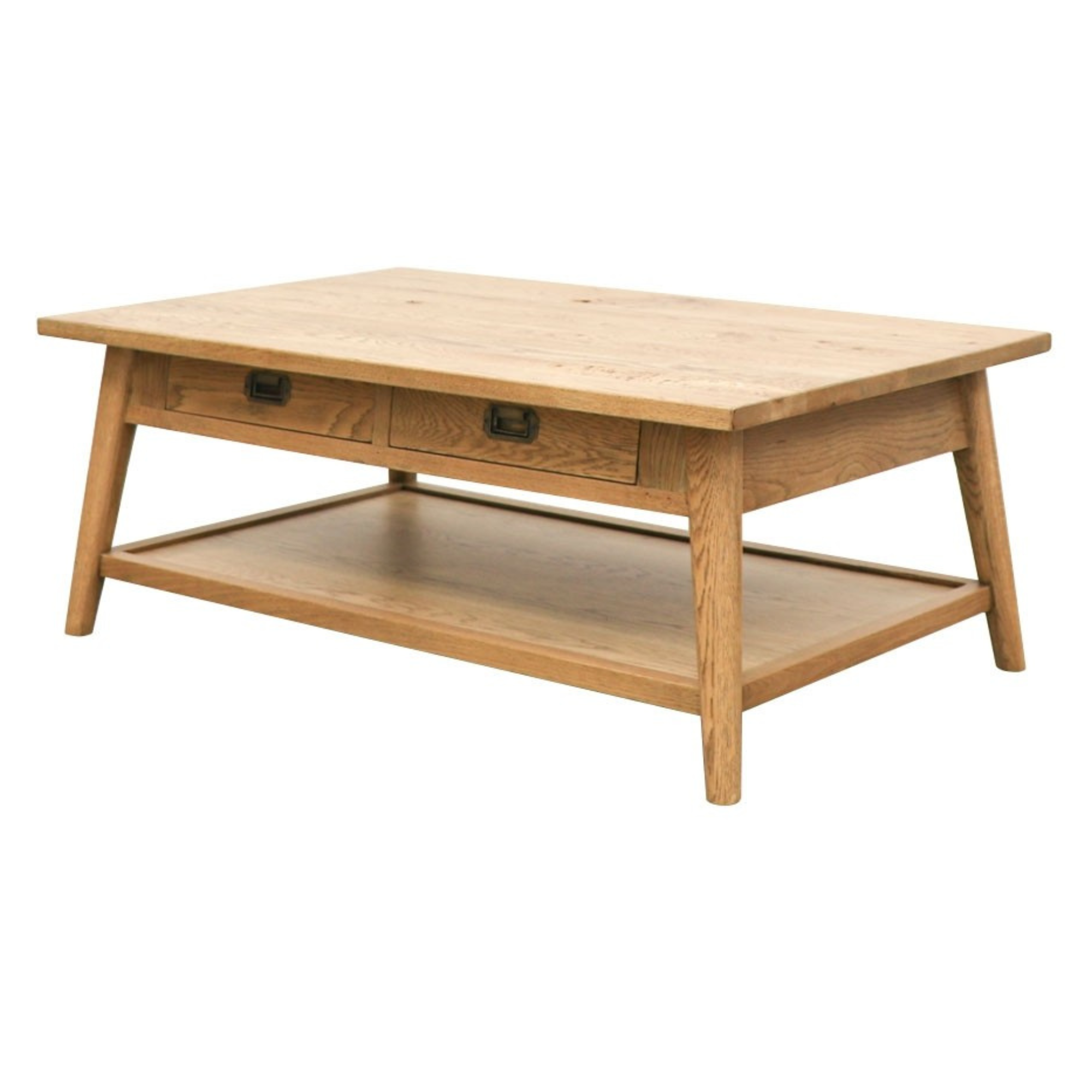 Vaasa 2 Drawer Coffee Table | Solid Oak
