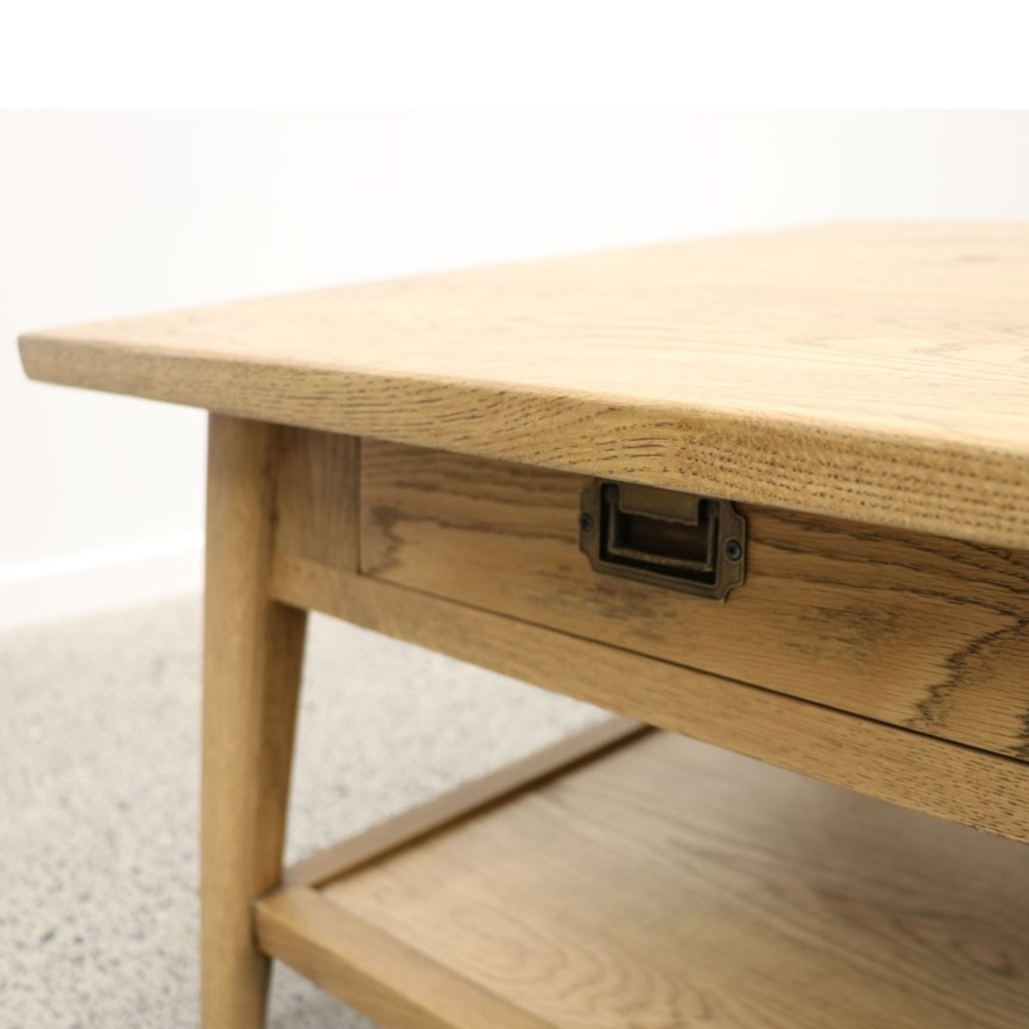 Vaasa 2 Drawer Coffee Table | Solid Oak