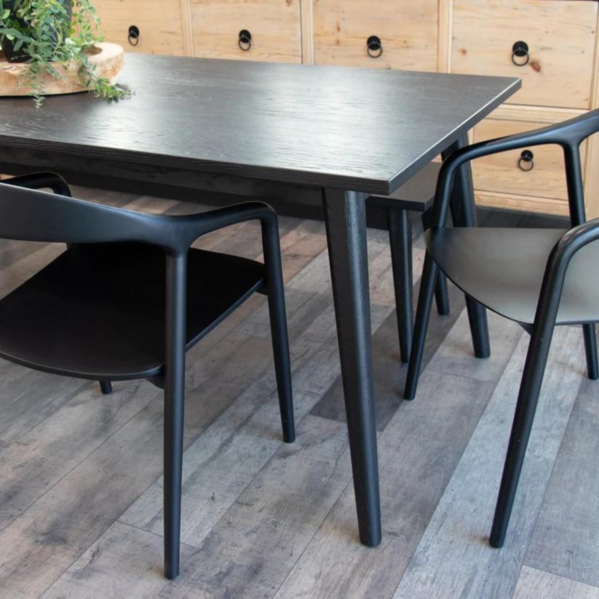 VAASA BLACK SOLID OAK DINING TABLE | 150 LONG
