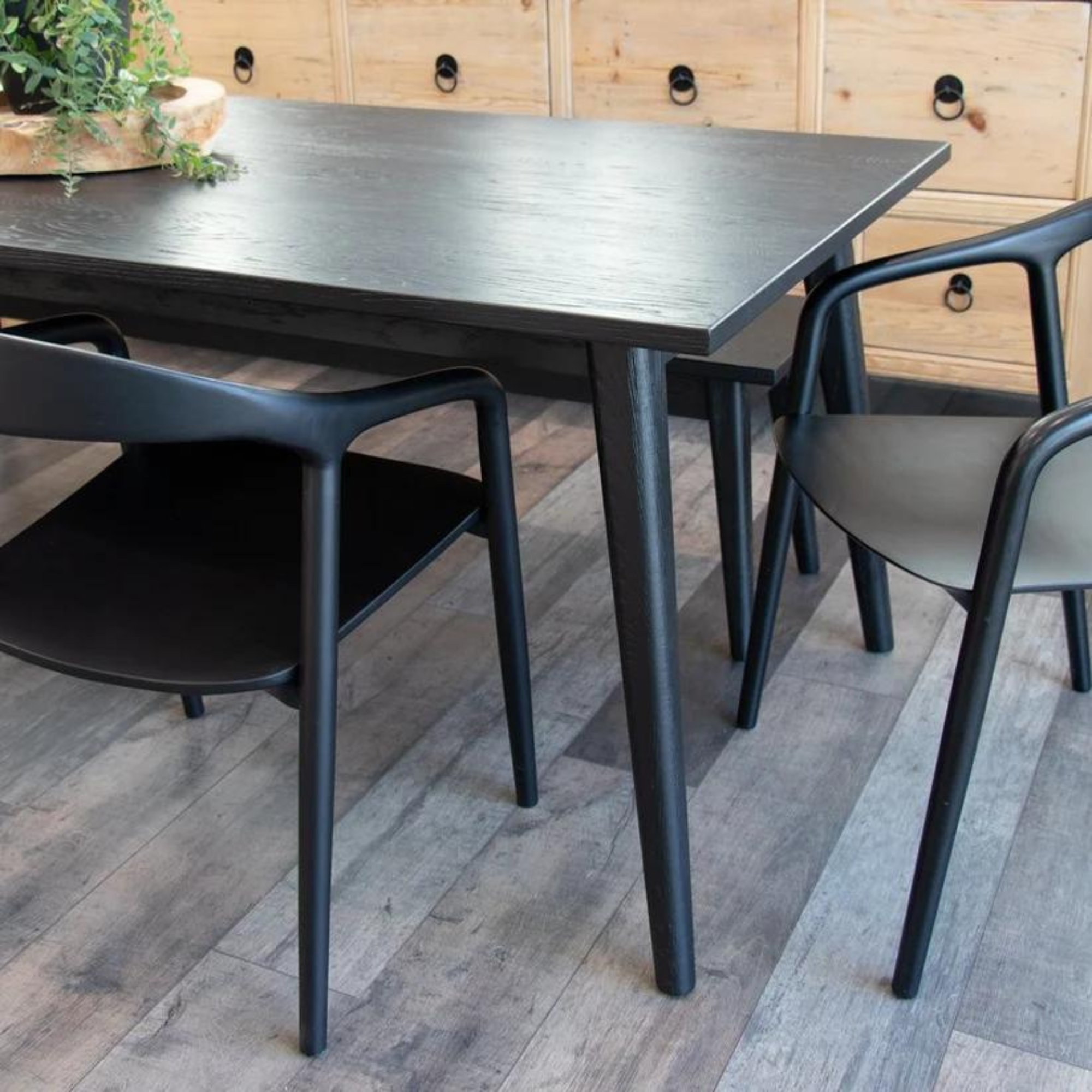 VAASA BLACK SOLID OAK DINING TABLE | 4 SIZES