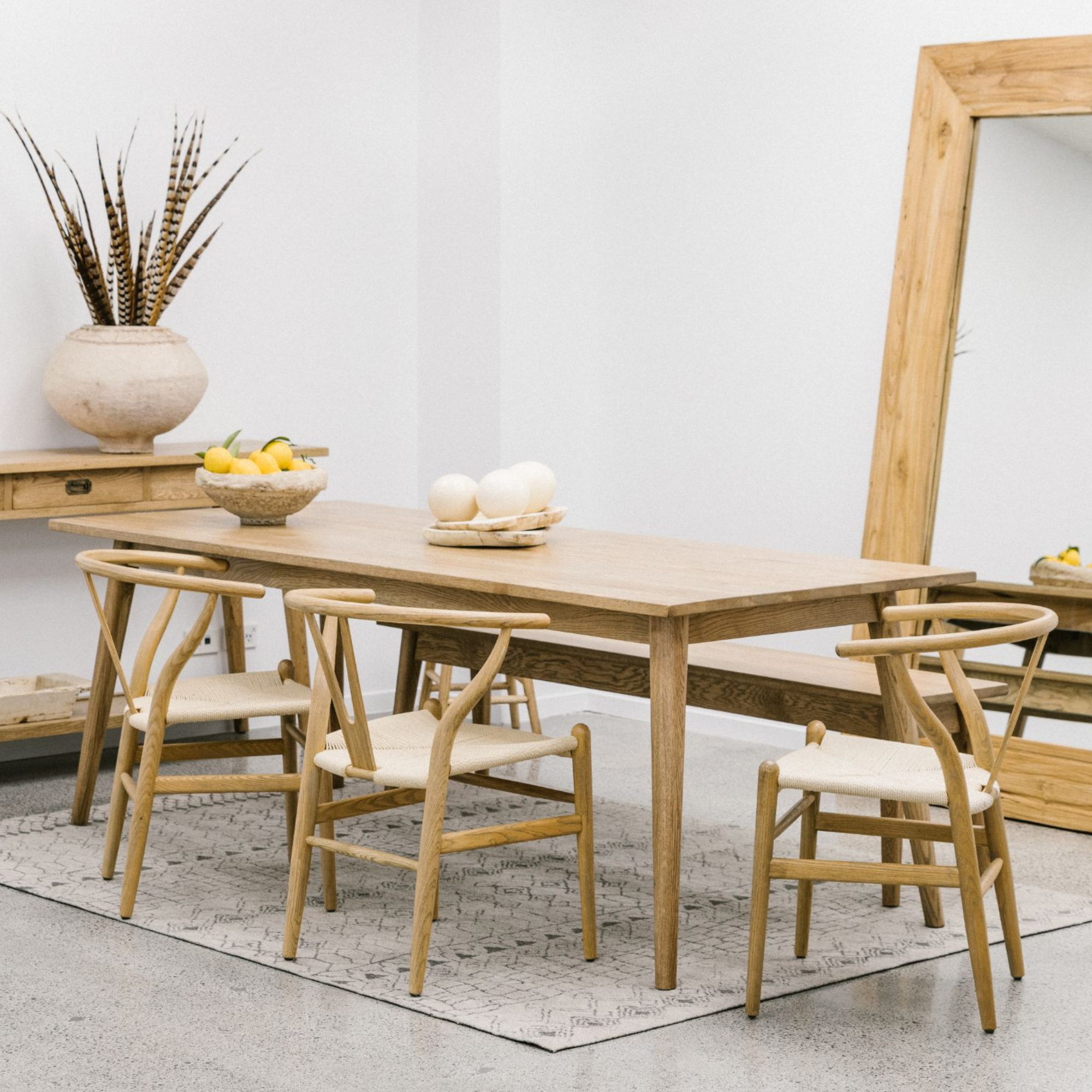 VAASA SOLID OAK 180 DINING TABLE