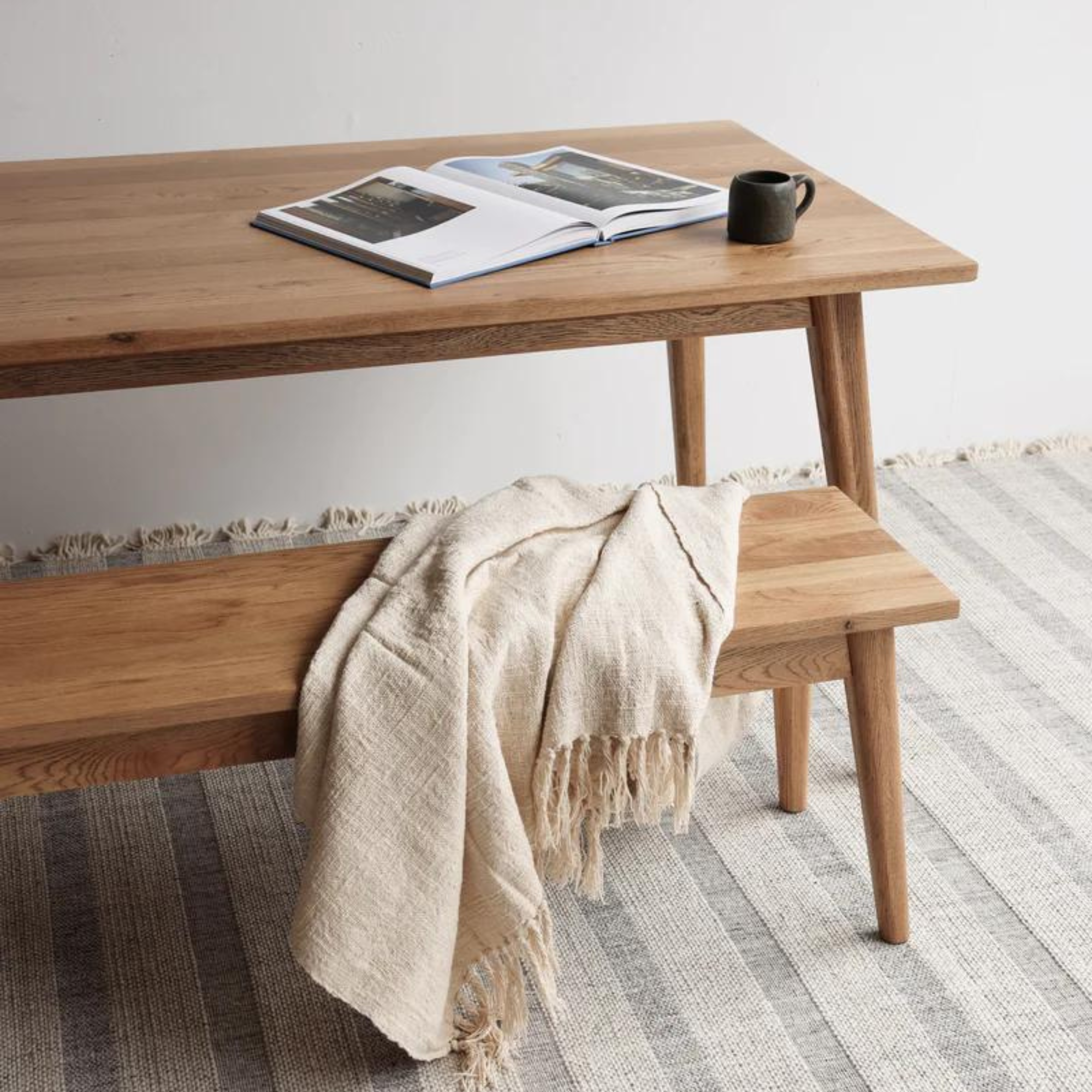 VAASA SOLID OAK BENCH SEAT | 150 LONG