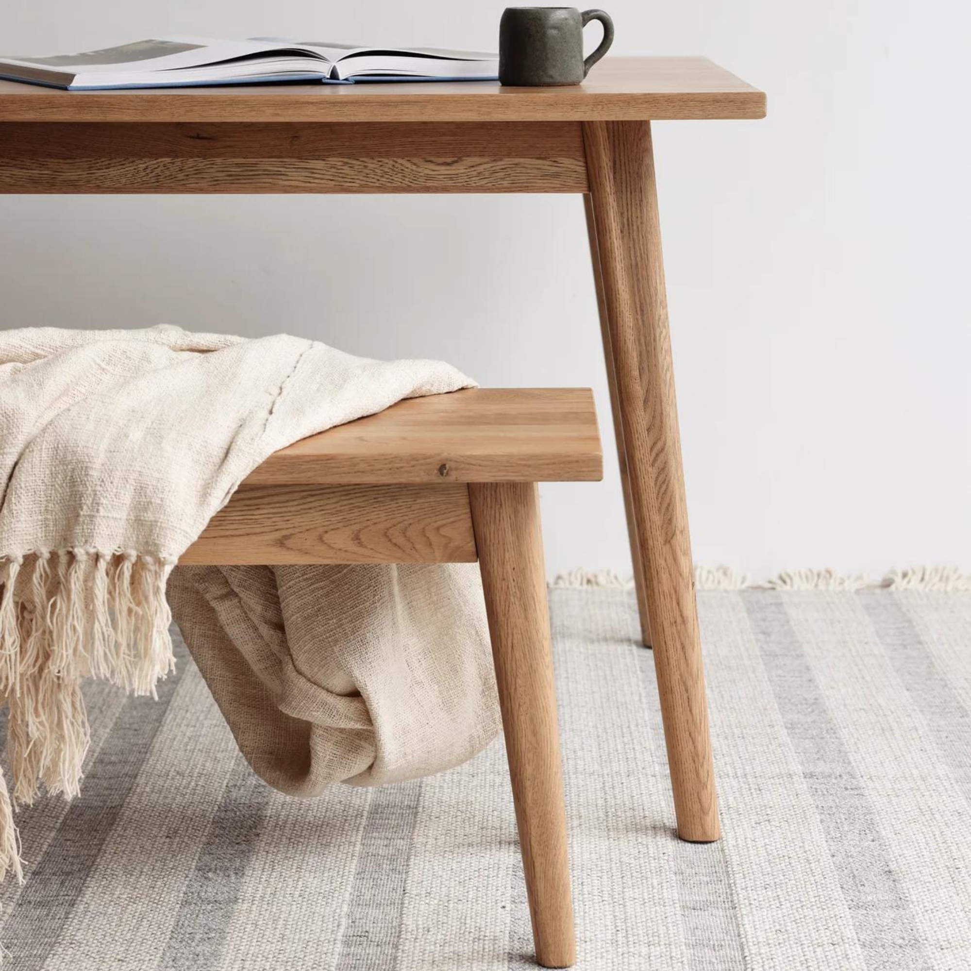VAASA SOLID OAK BENCH SEAT | 150 LONG