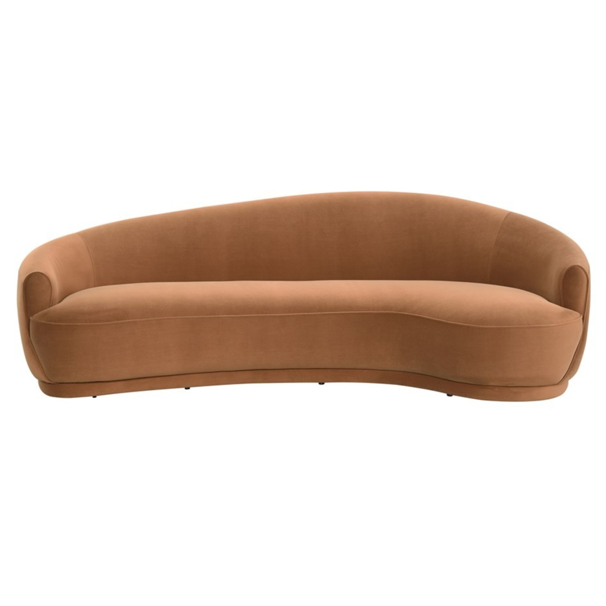 Velma Curved Sofa | Warm Copper Velvet
