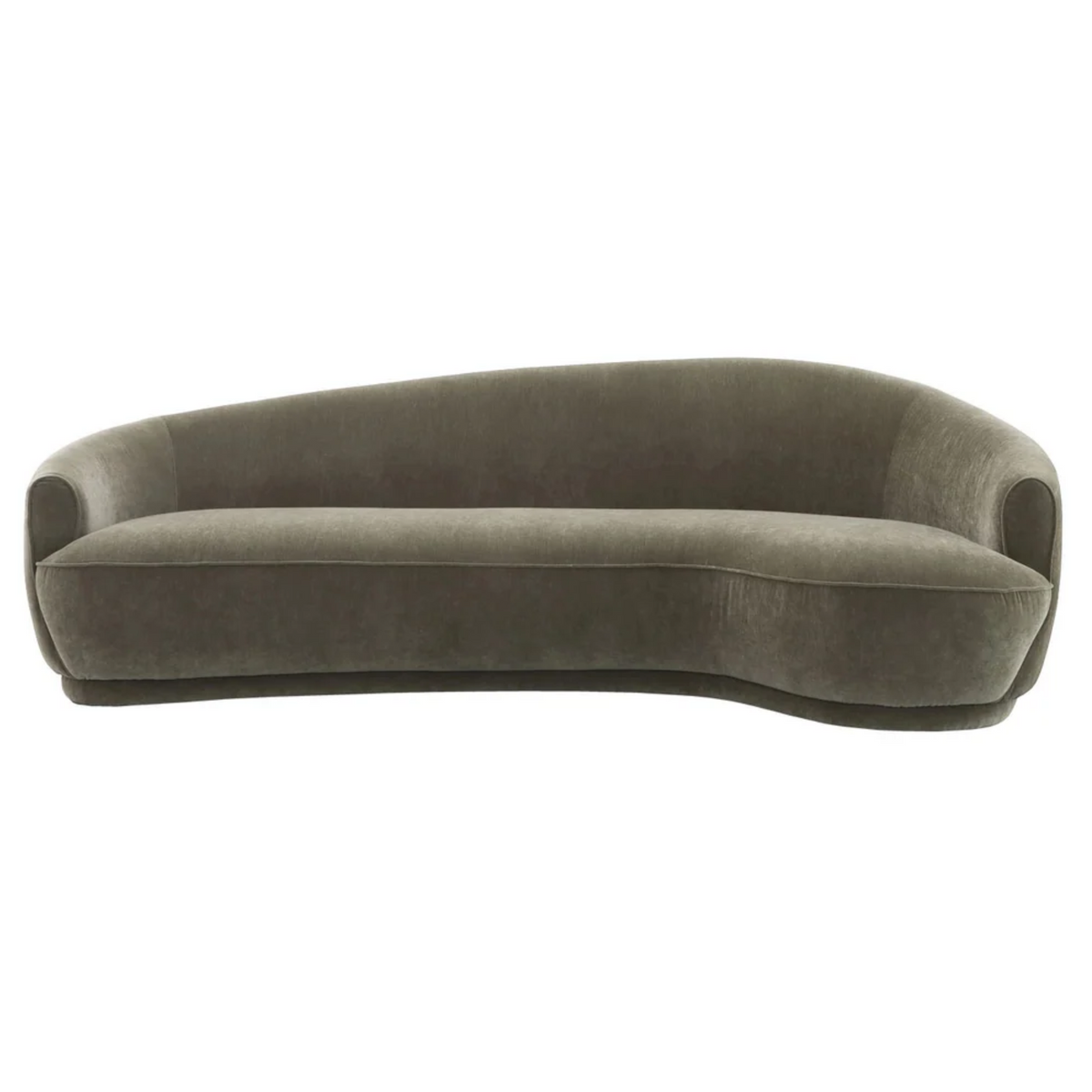 Velma Curved Sofa | Moss Green Velvet