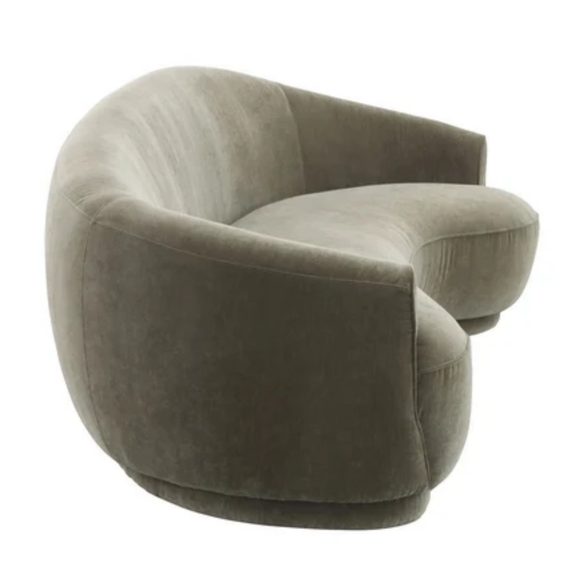 Velma Curved Sofa | Moss Green Velvet