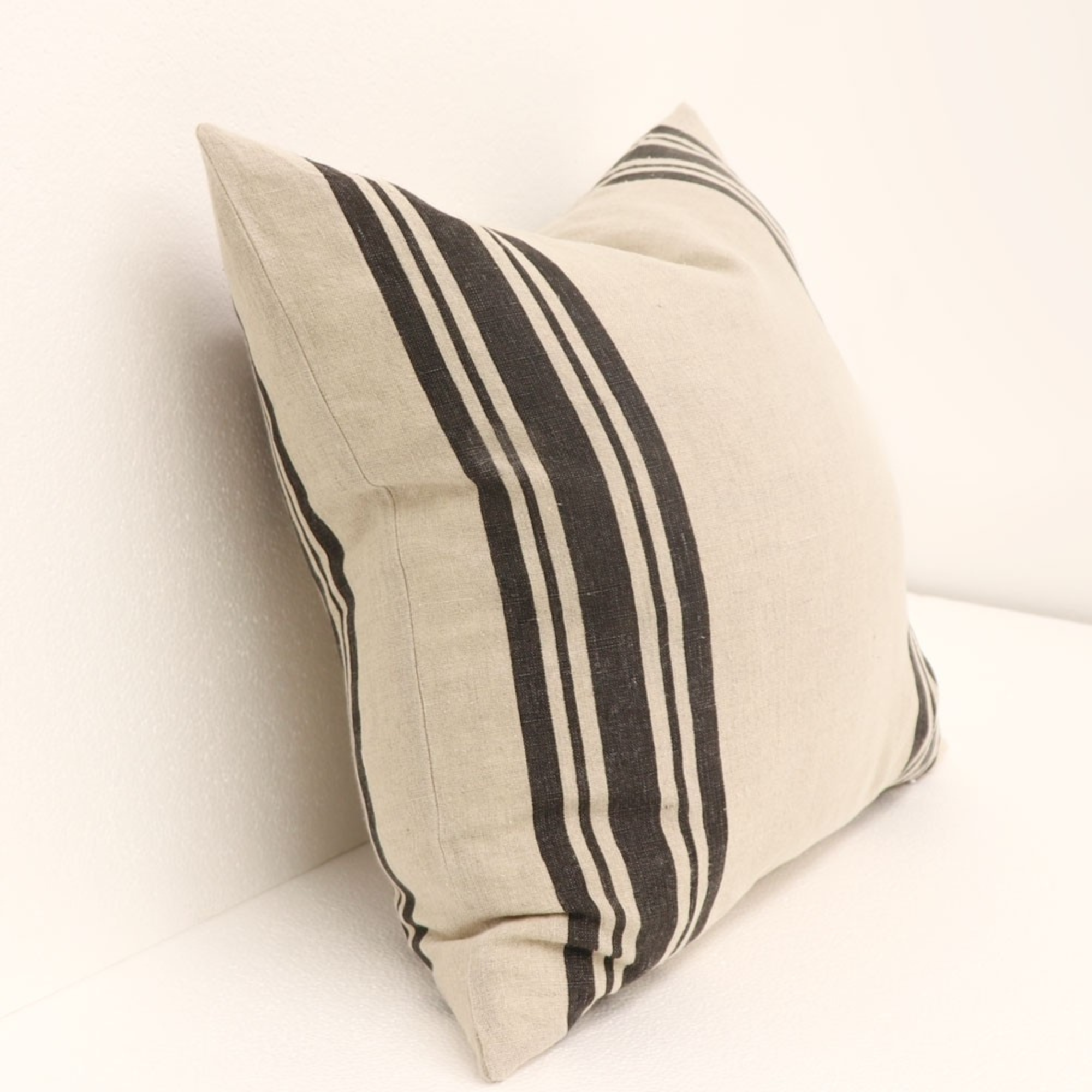 VERA CUSHION - CHARCOAL STRIPE