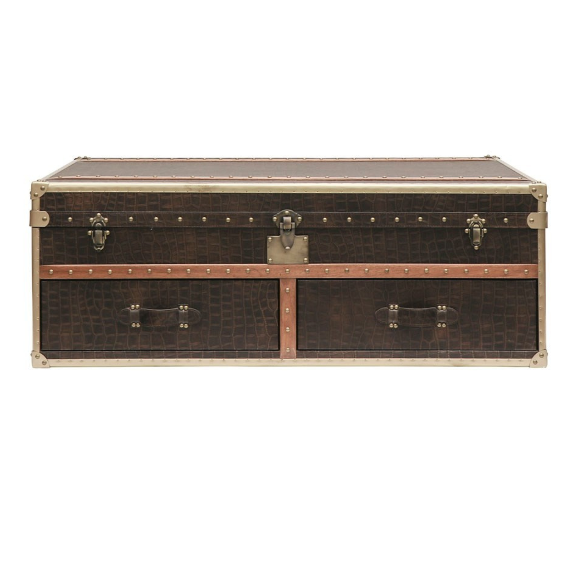Voyager Trunk Coffee Table - Aged Brown