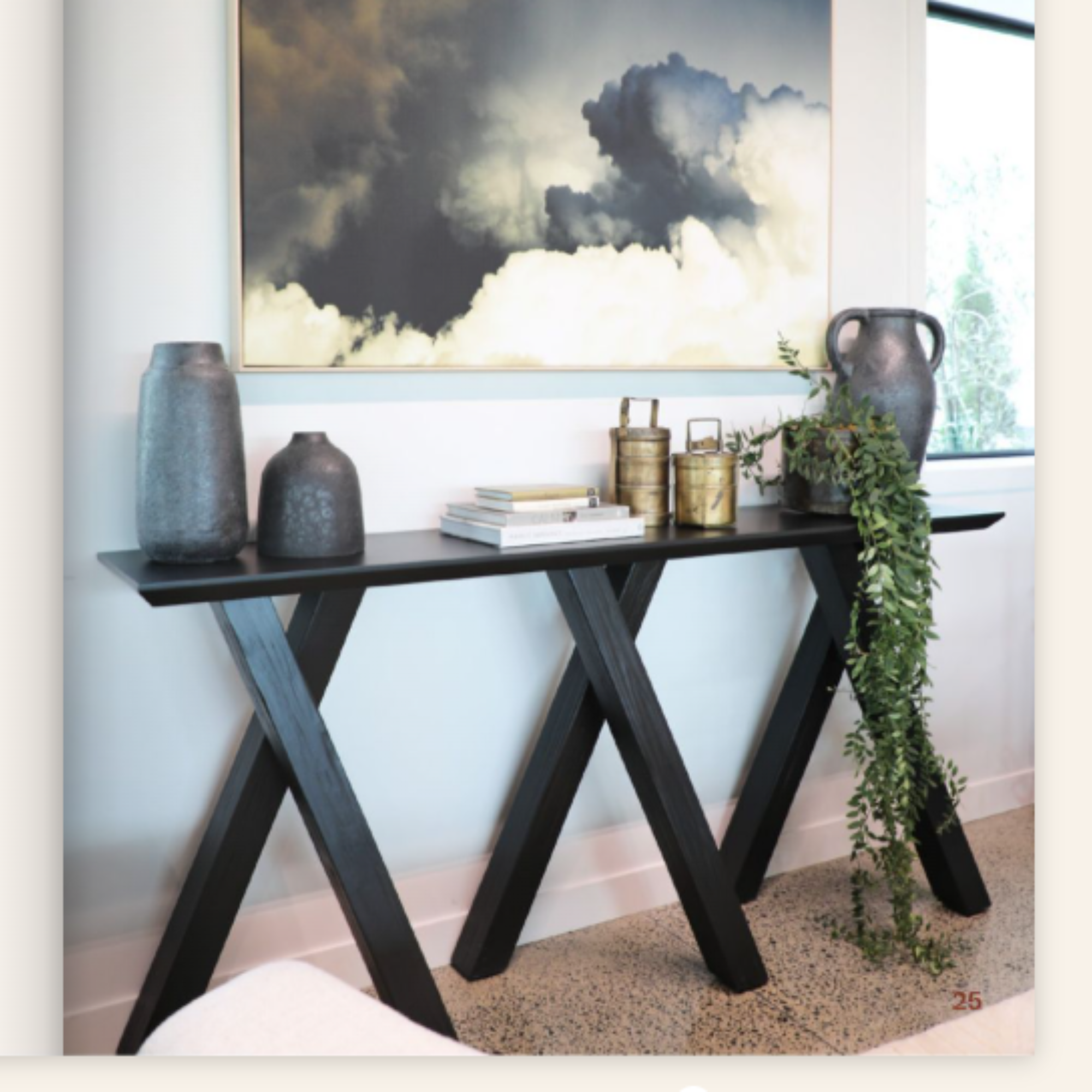 WHEELER CONSOLE TABLE | MATT BLACK