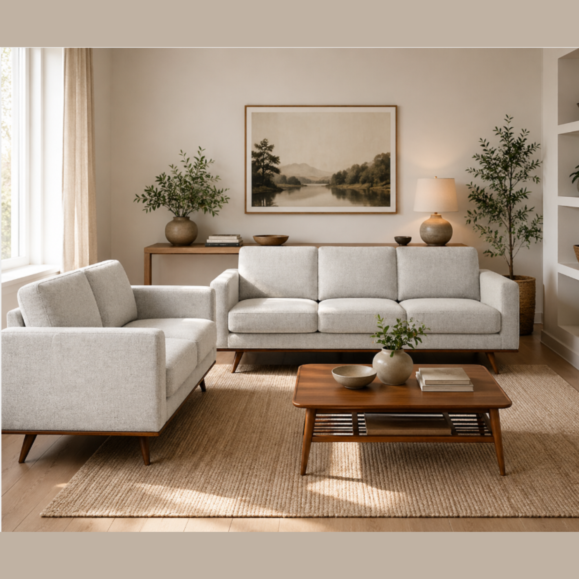 Willow 3 Seater Sofa | Salt & Pepper