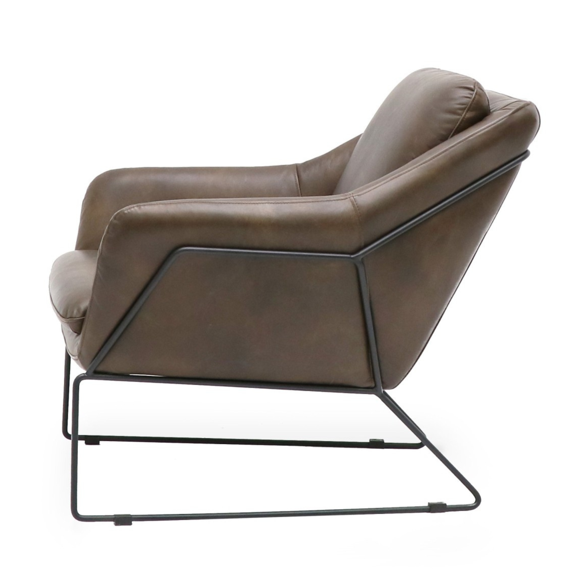 WORKSHOP LEATHER ARMCHAIR | BROWN