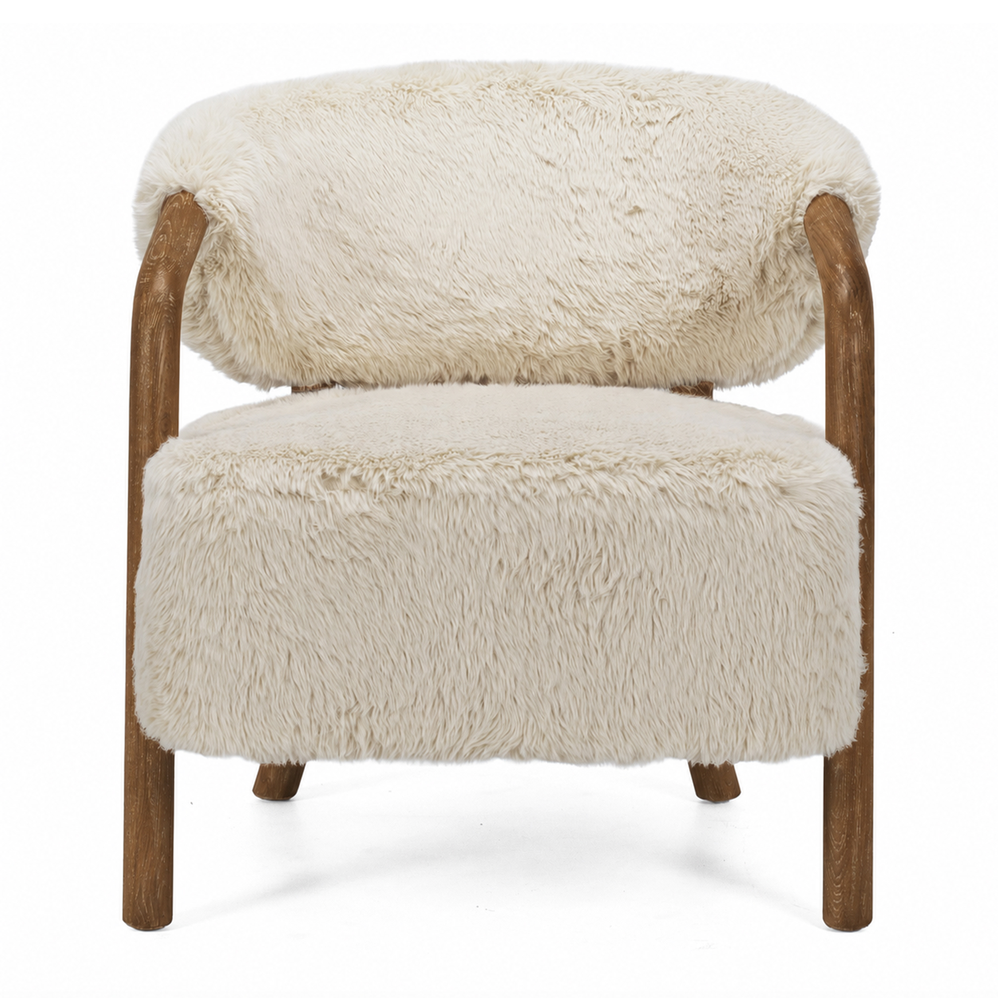 Yak Armchair - Tibetan Buffalo Hair | Dark Oak