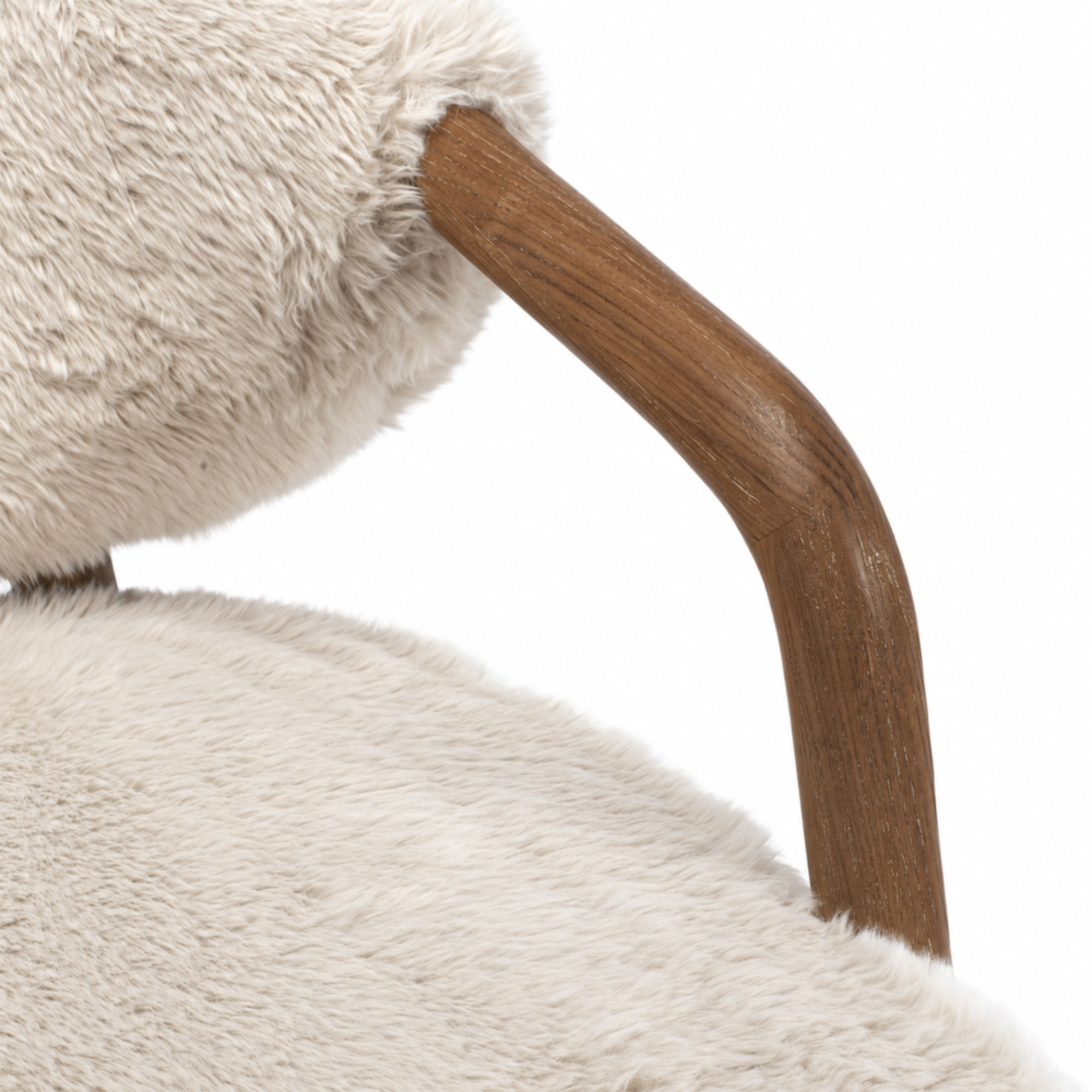 Yak Armchair - Tibetan Buffalo Hair | Dark Oak