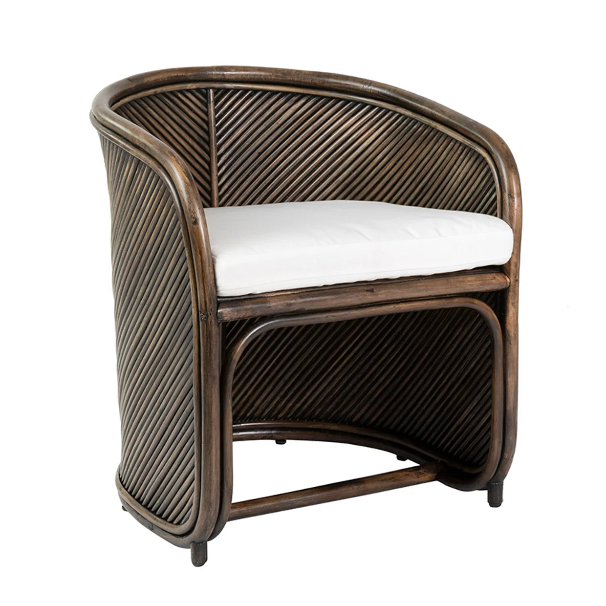 BERMUDA DINING CHAIR IN WALNUT RATTAN