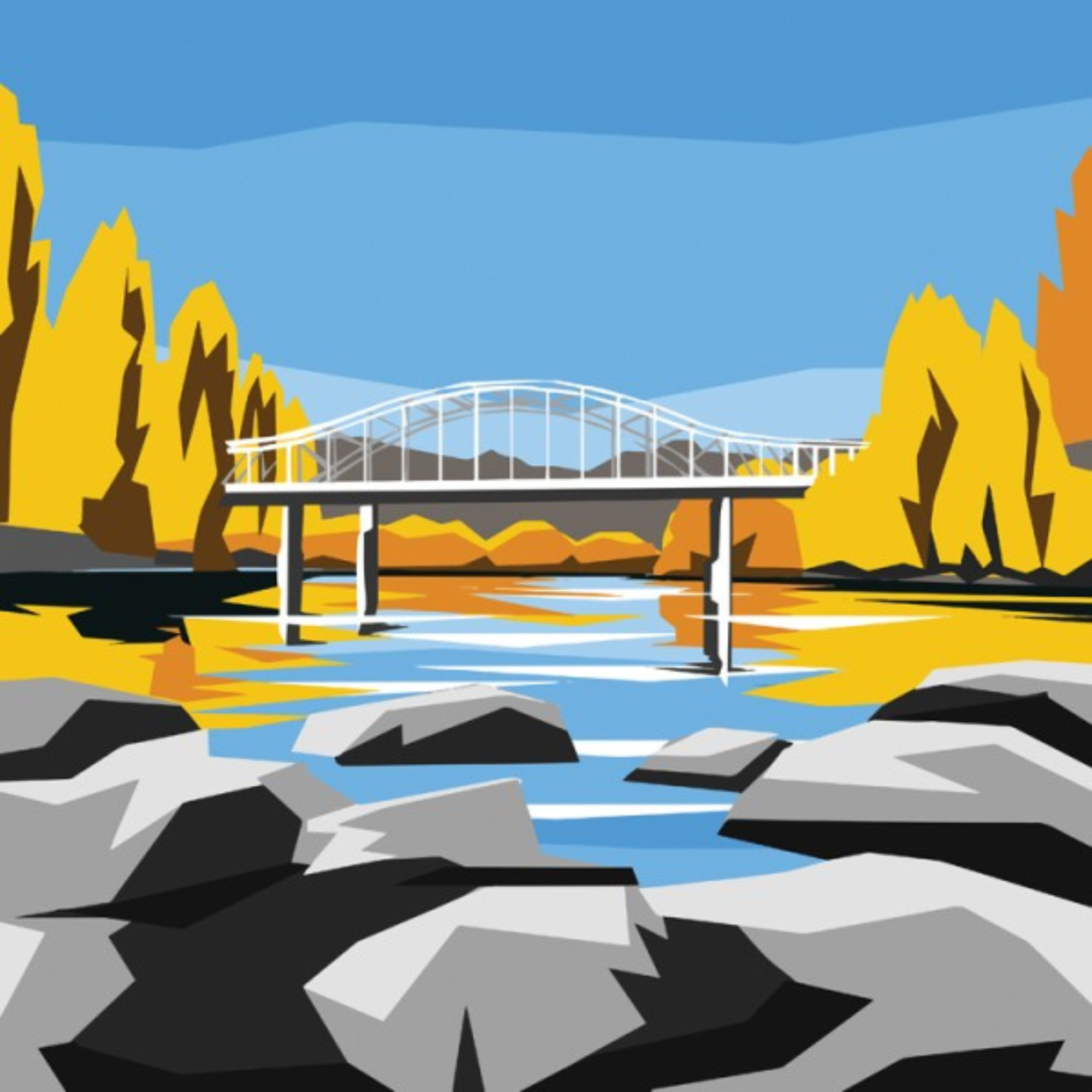 ALEXANDRA BRIDGE | CANVAS STRETCHED READY TO HANG | IRA MITCHELL | NZ MADE