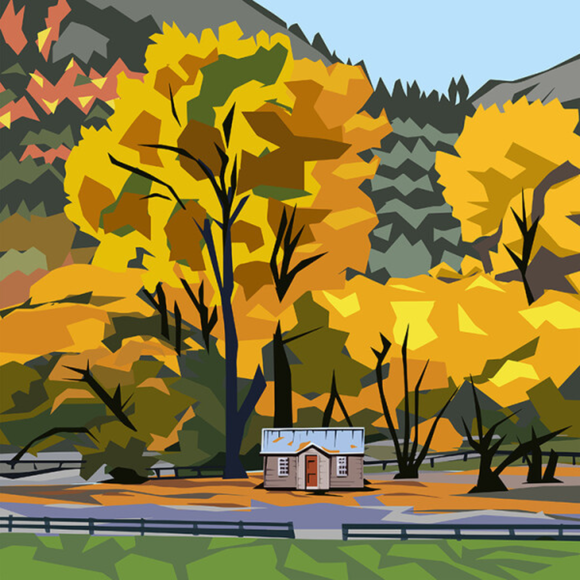 ARROWTOWN POLICE STATION | CANVAS STRETCHED READY TO HANG | IRA MITCHELL | NZ MADE