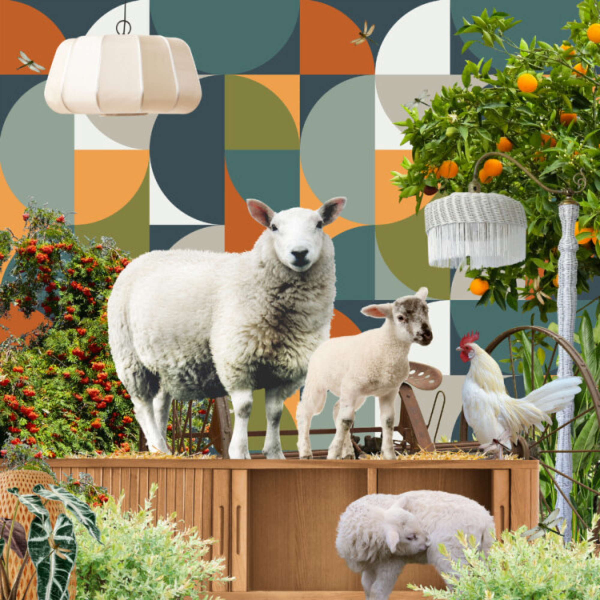 BAA BAA BARBARA ANN | CANVAS STRETCHED READY TO HANG | SUE SKELLERN | NZ MADE