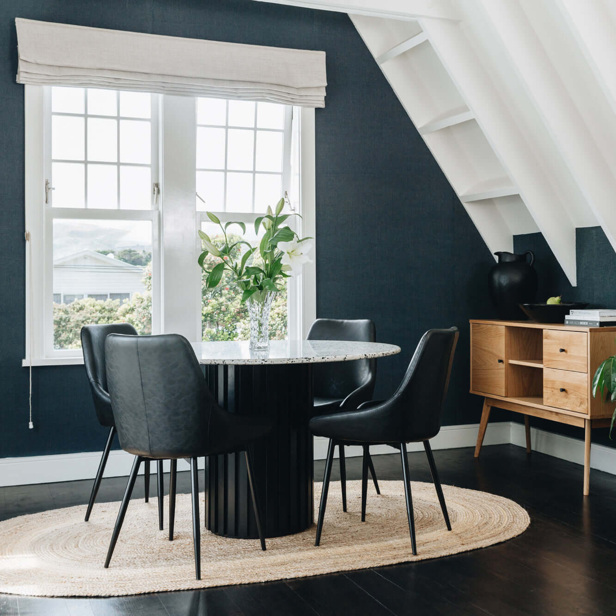BARI DINING CHAIR | BLACK PU