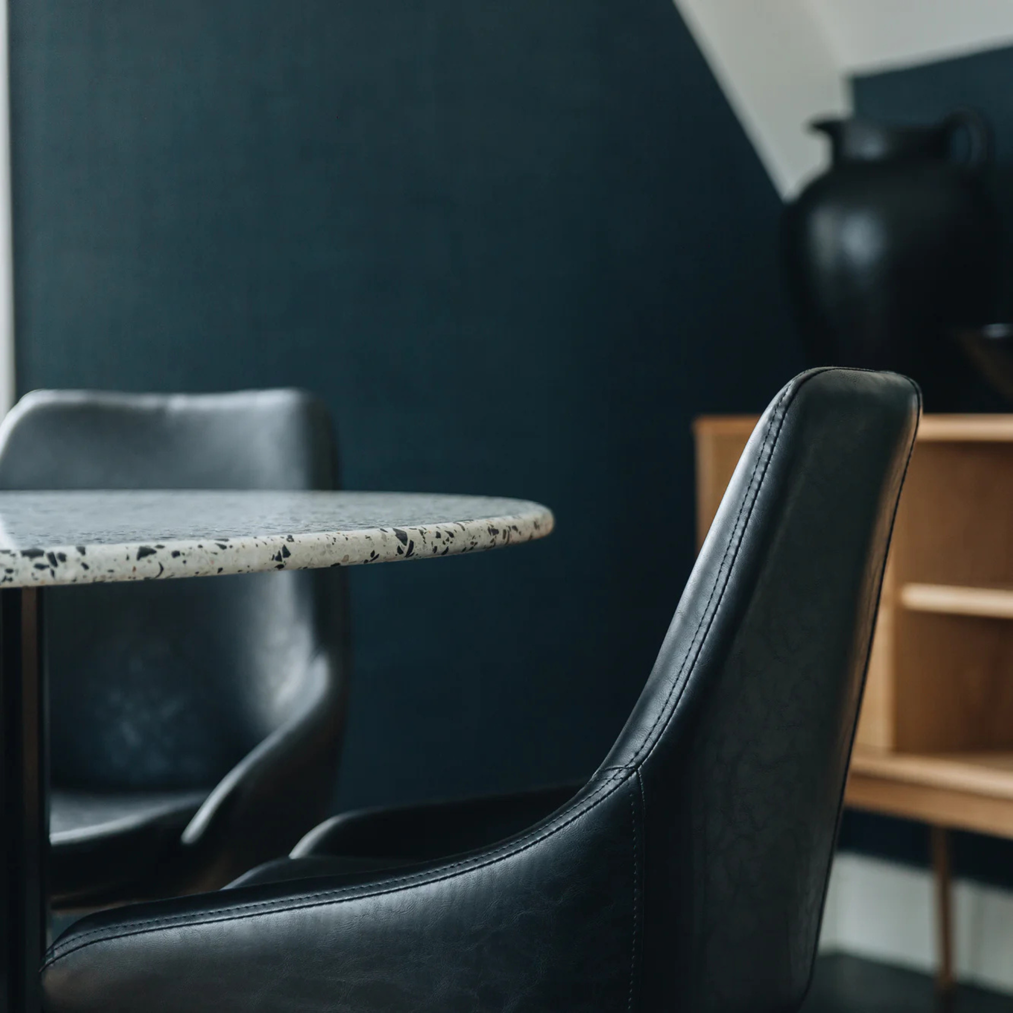 BARI DINING CHAIR | BLACK PU