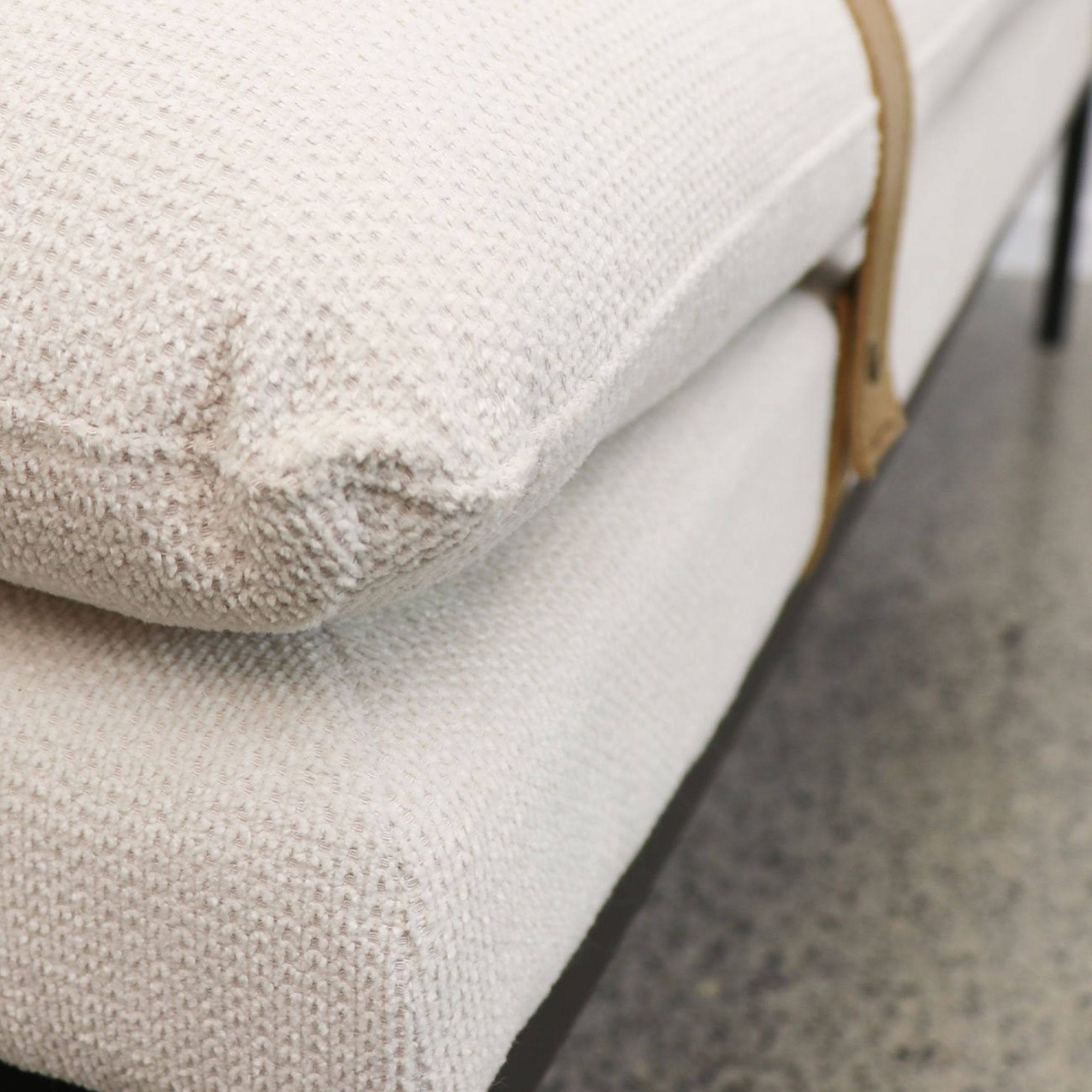 BAXTER FABRIC BENCH | CREAM