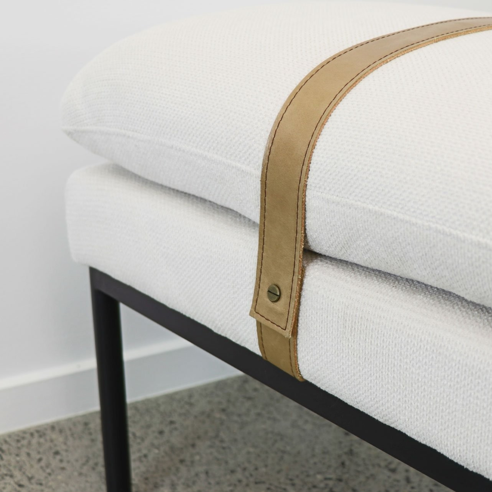 BAXTER FABRIC BENCH | CREAM