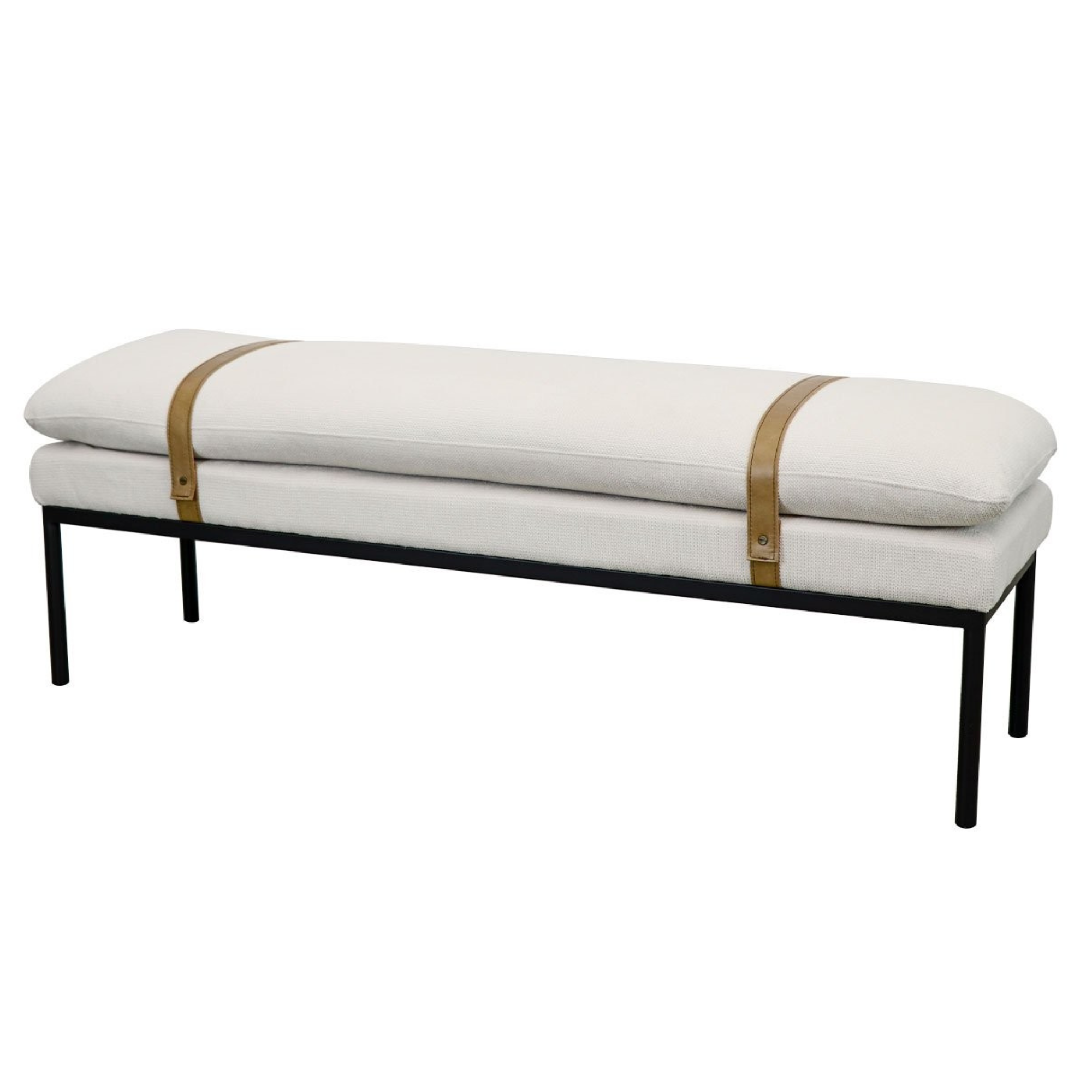 Baxter Fabric Bench Seat | Cream