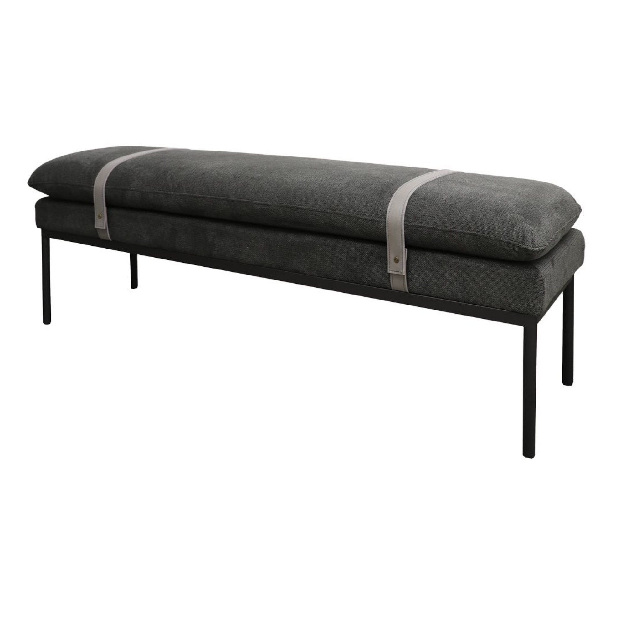 BAXTER FABRIC BENCH | CHARCOAL