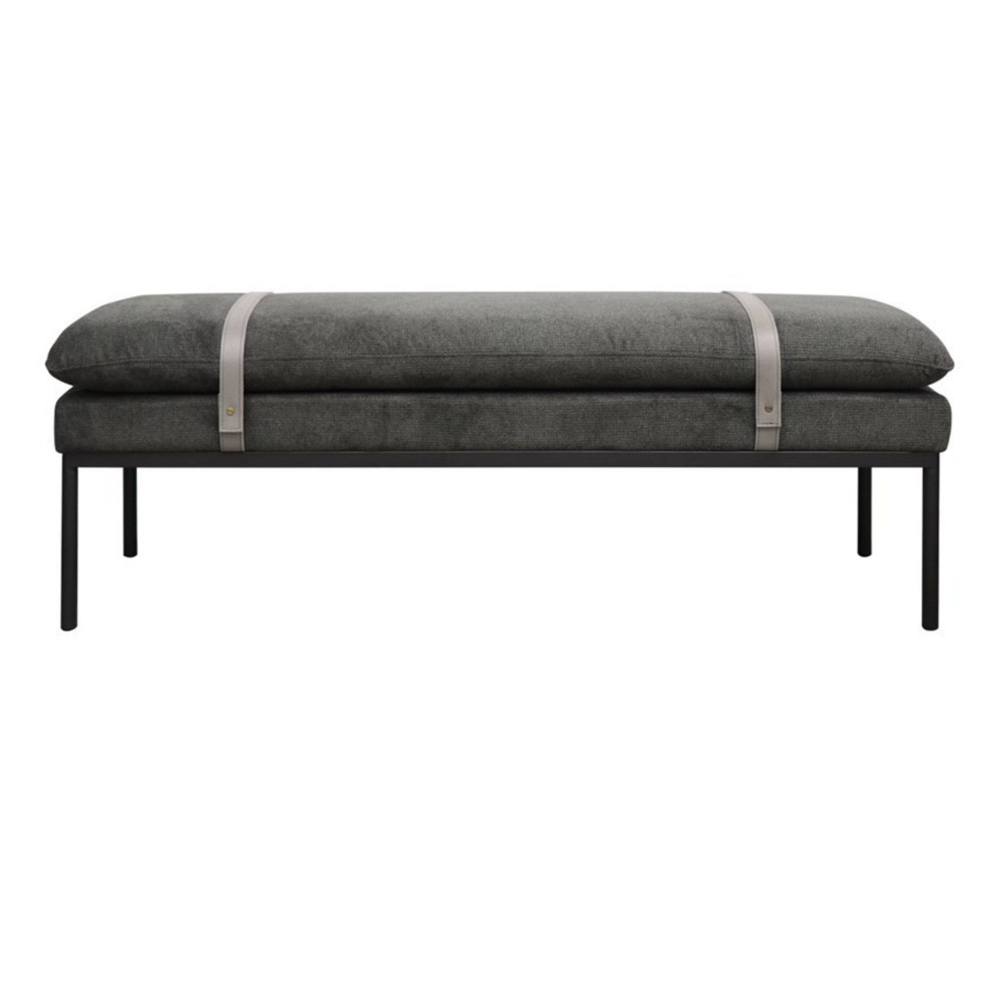 BAXTER FABRIC BENCH | CHARCOAL