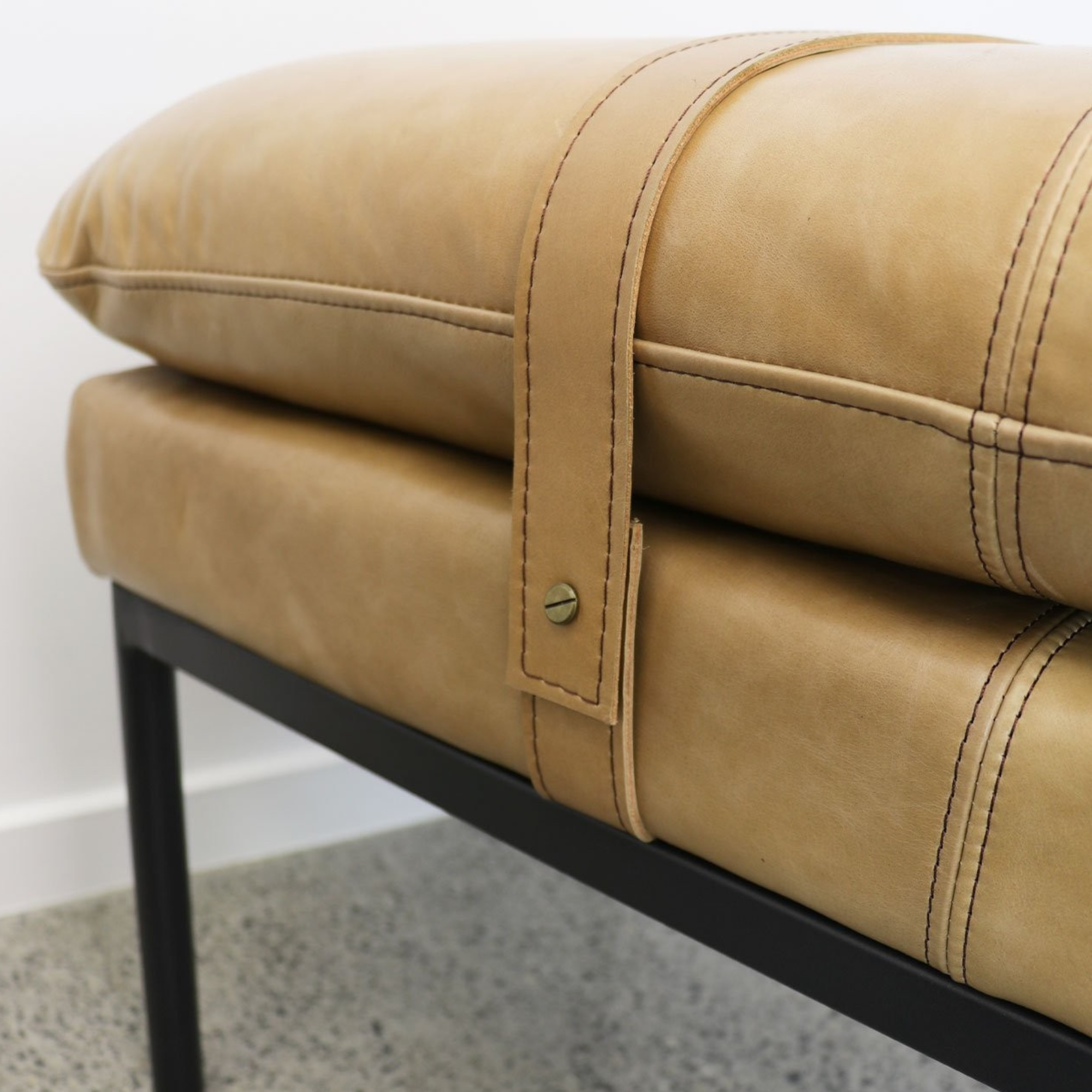 BAXTER LEATHER OTTOMAN | BENCH SEAT