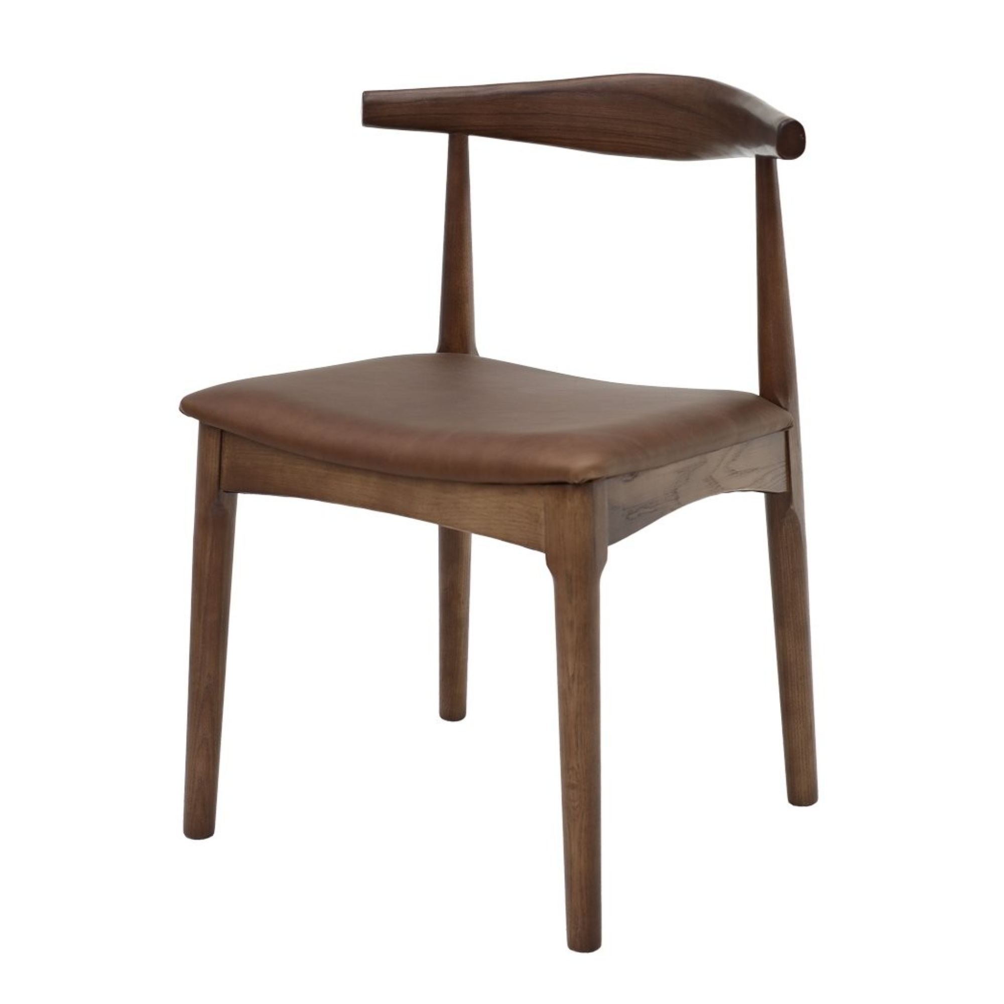 BOWEN BROWN DINING CHAIR | BROWN LEATHER