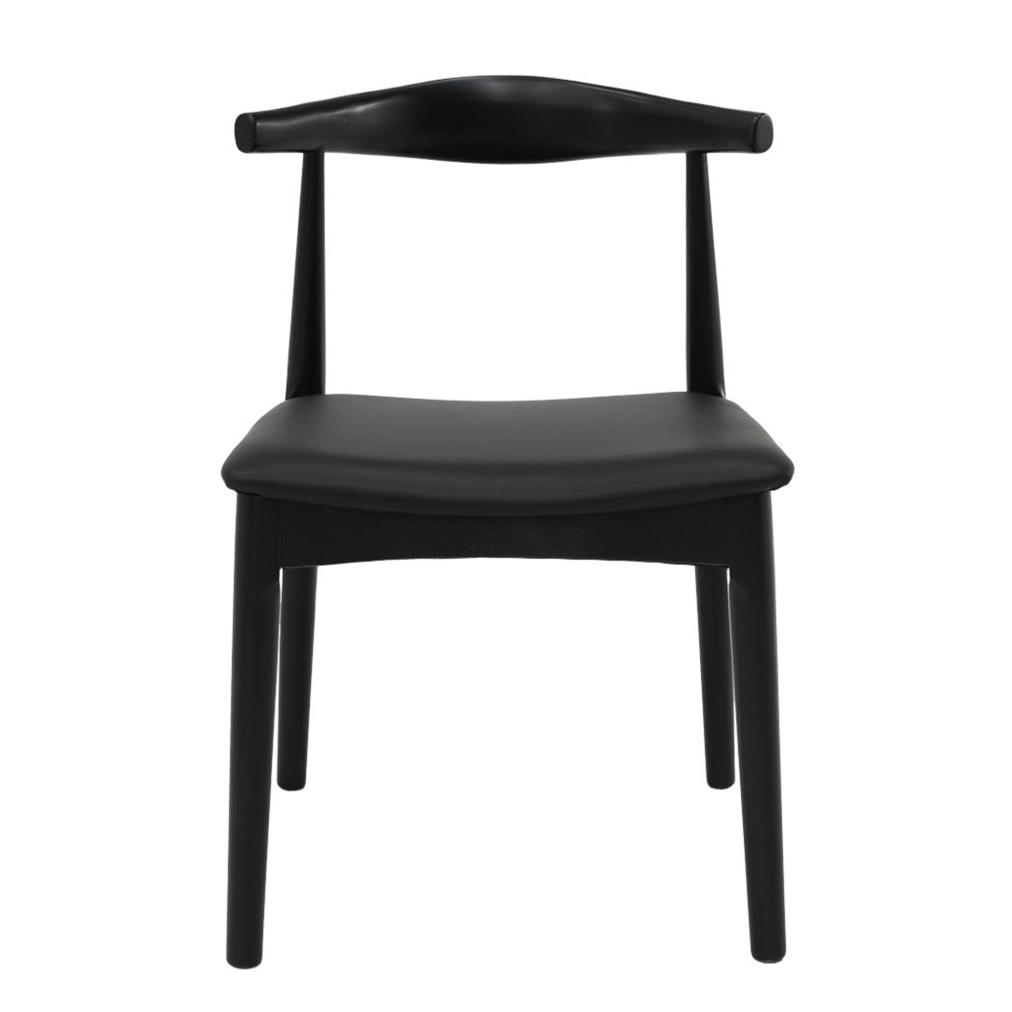 BOWEN BLACK DINING CHAIR | BLACK LEATHER