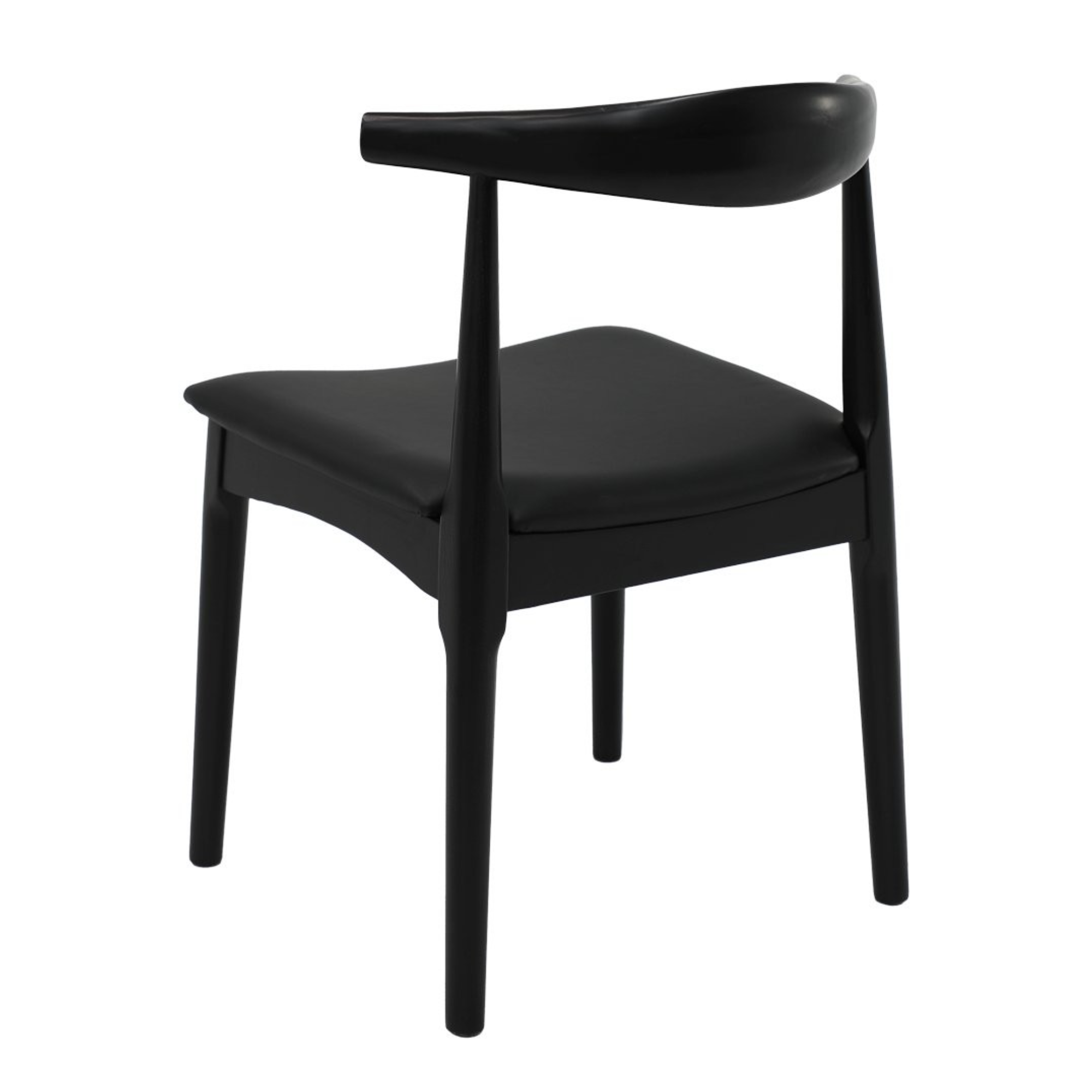 BOWEN BLACK DINING CHAIR | BLACK LEATHER