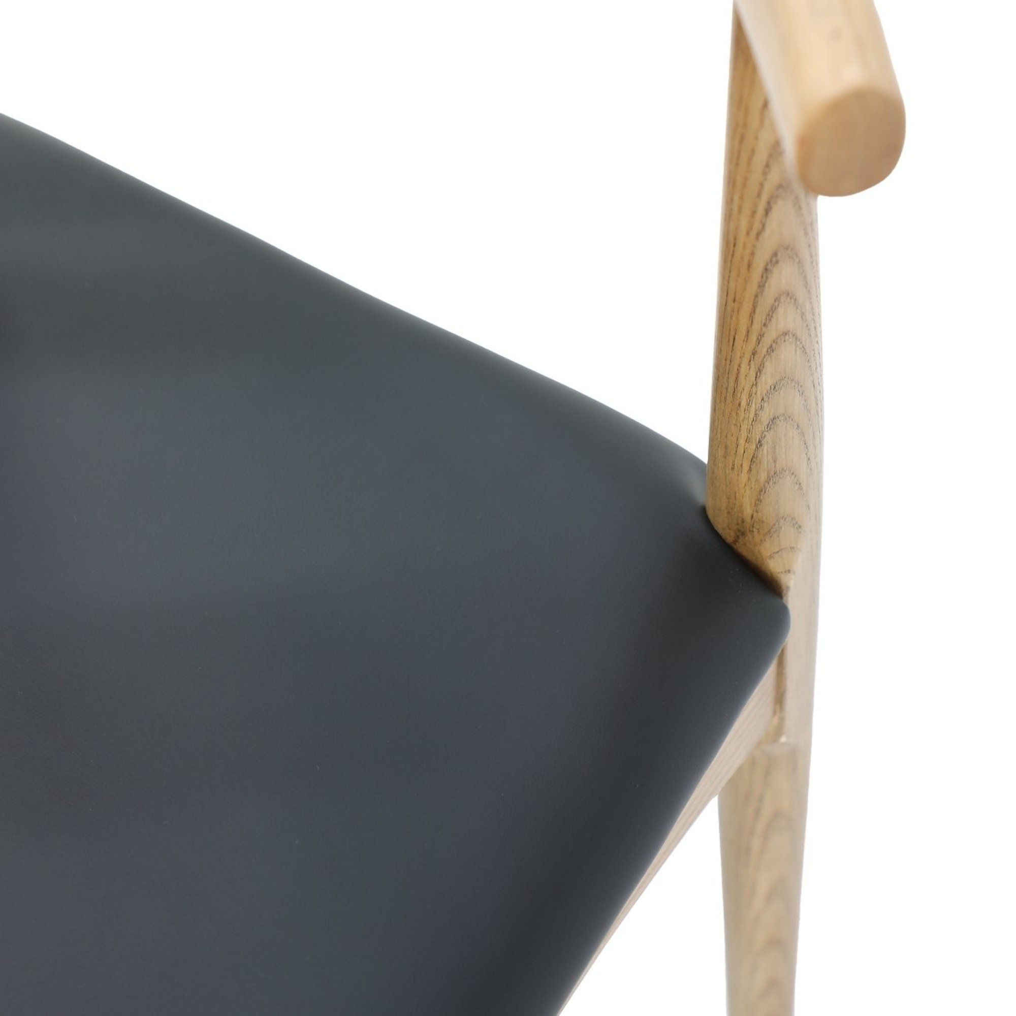 BOWEN DINING CHAIR | NATURAL BLACK LEATHER