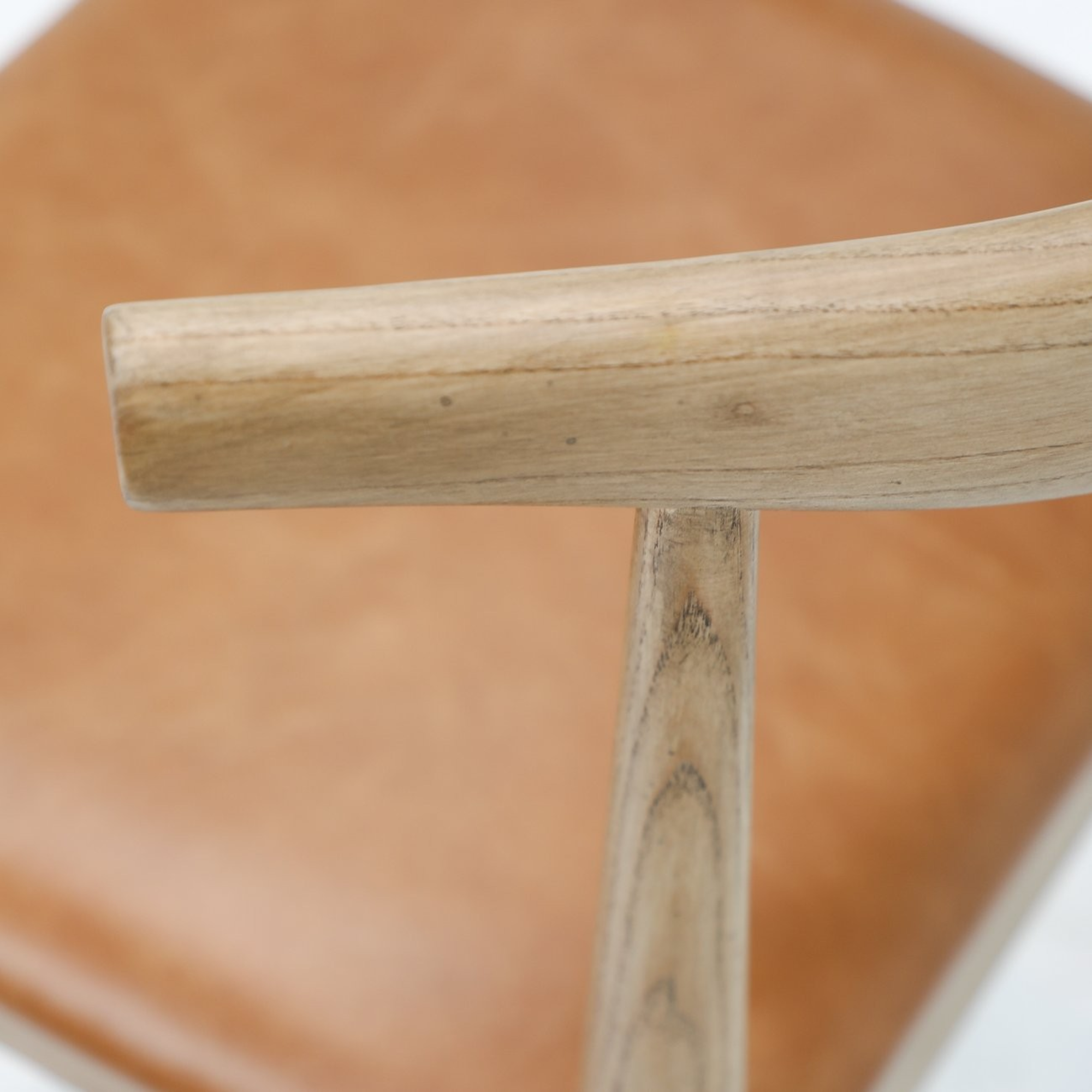 Bowen 75cm Bar Stool | Natural Frame Tan Leather Seat