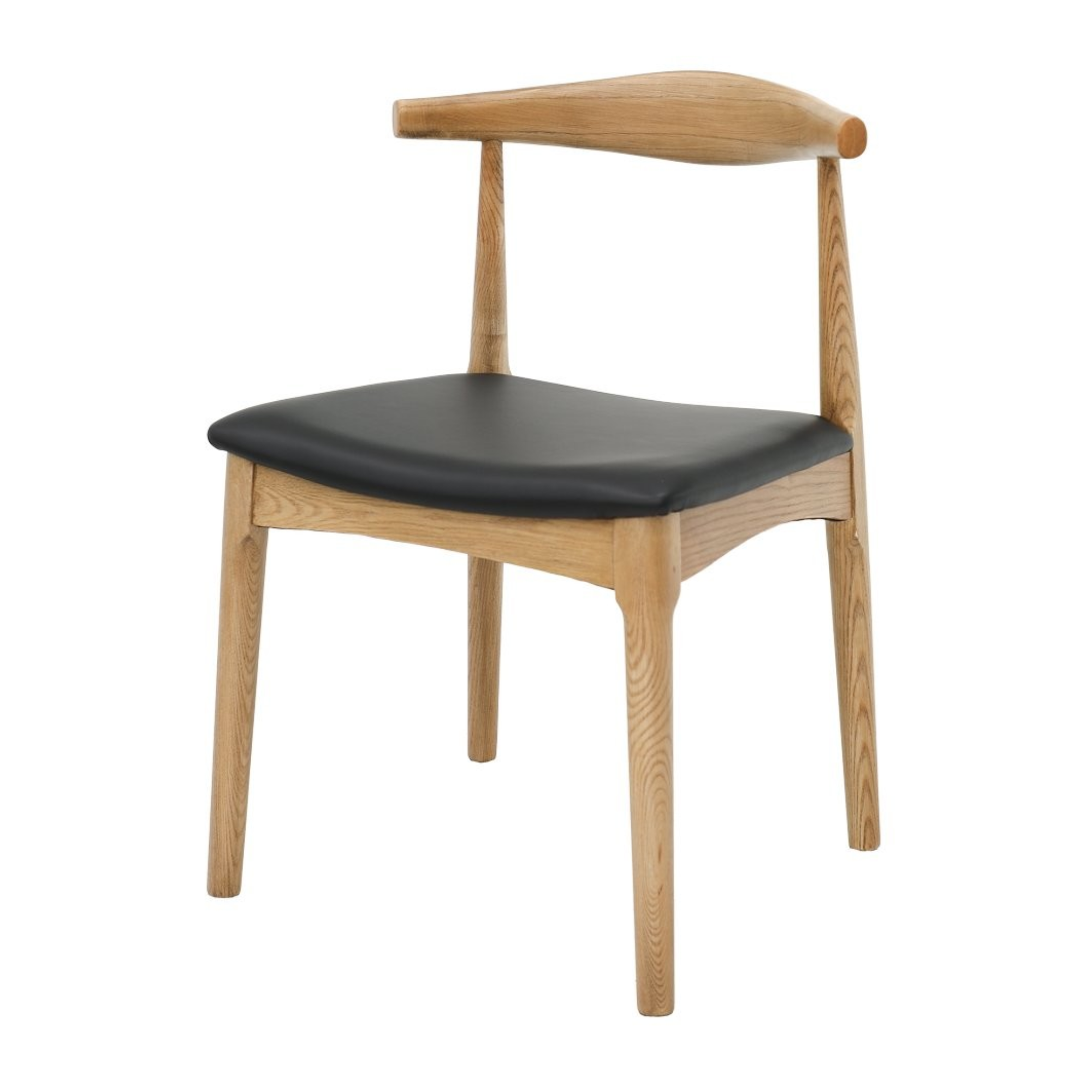 BOWEN DINING CHAIR | NATURAL BLACK LEATHER