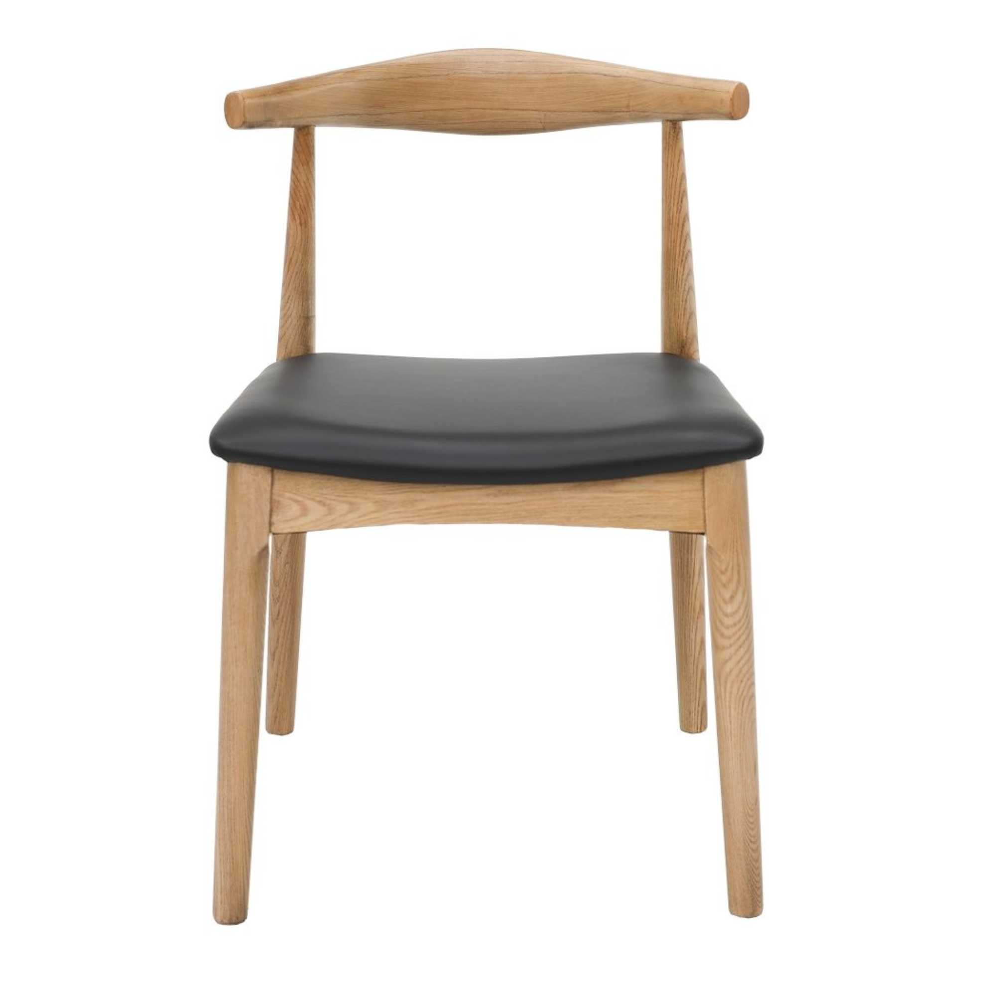 BOWEN DINING CHAIR | NATURAL BLACK LEATHER