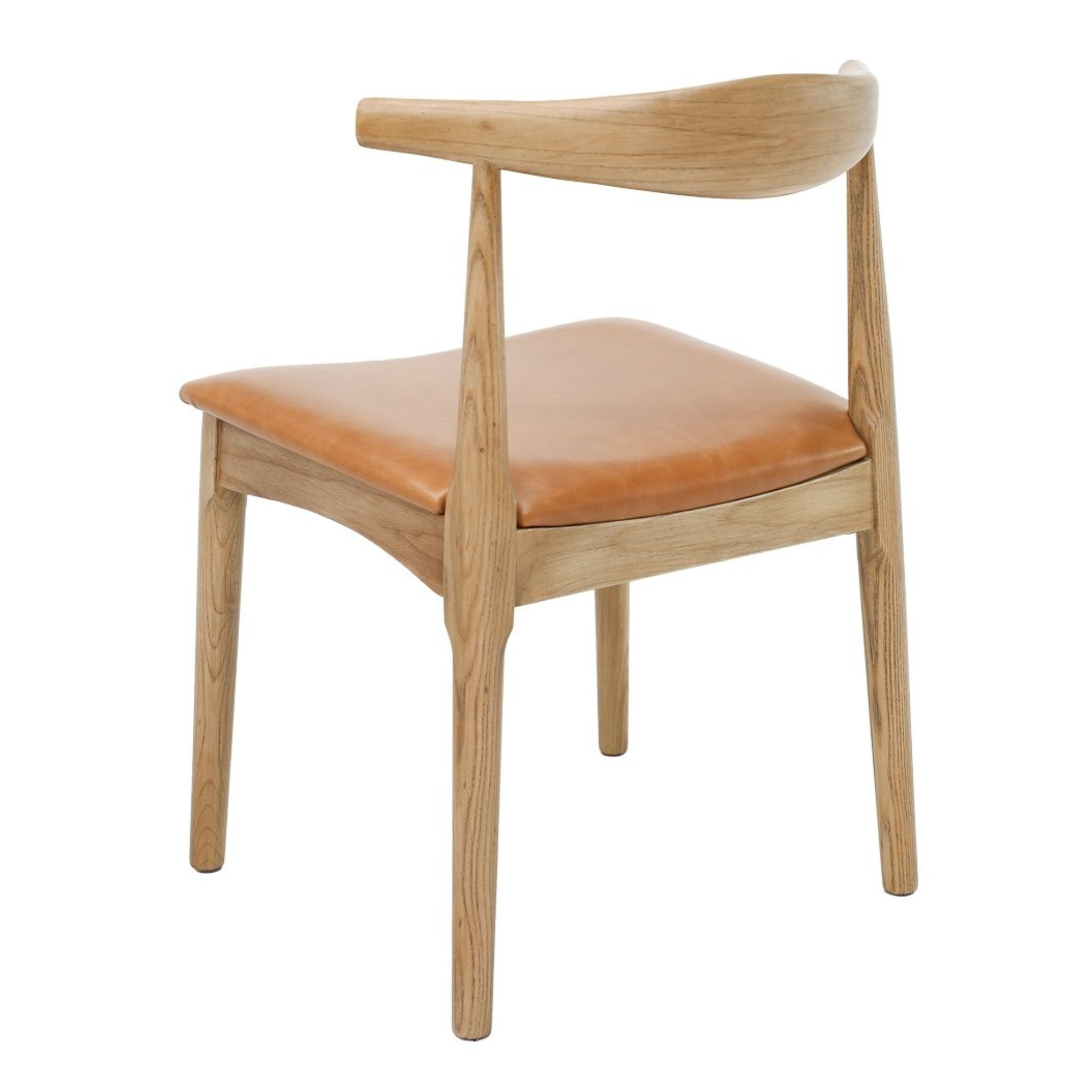 Bowen Dining Chair | Natural Frame Tan Leather Seat