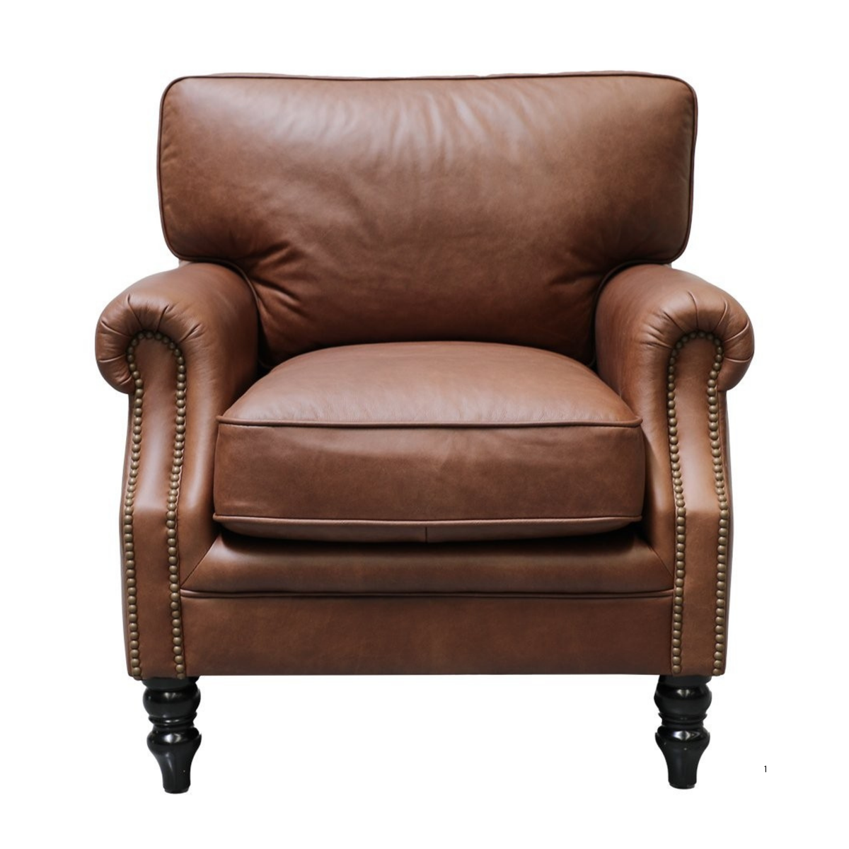 Brunton Armchair | Nutmeg Leather