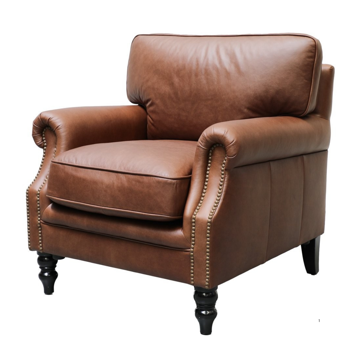 Brunton Armchair | Nutmeg Leather