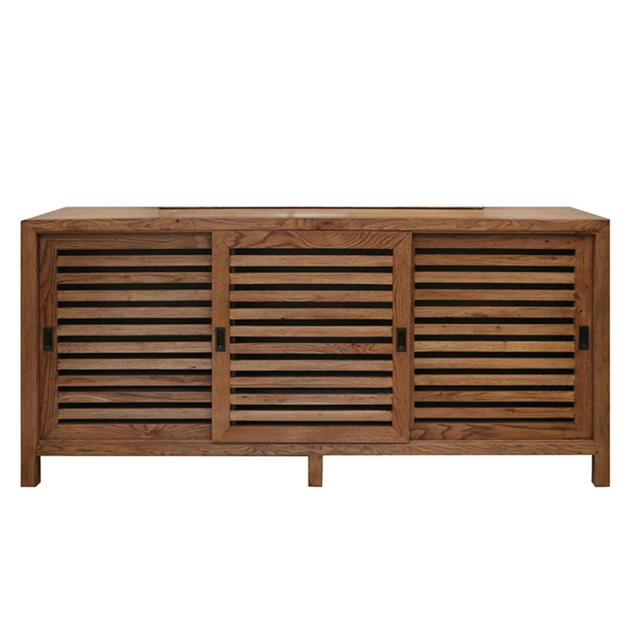 CAPE COD NATURAL OAK SIDEBOARD WITH SHUTTER SLIDING DOORS