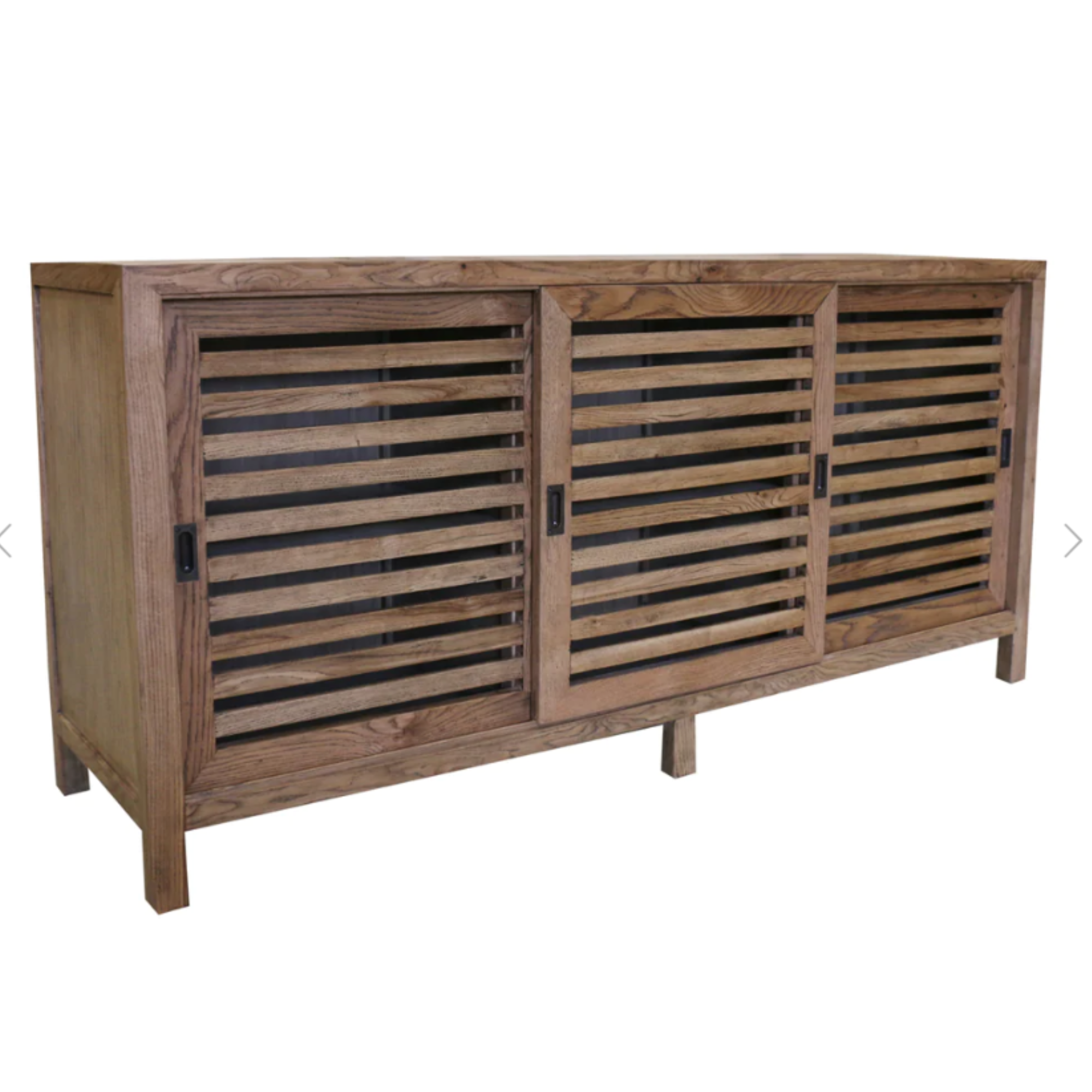 CAPE COD NATURAL OAK SIDEBOARD WITH SHUTTER SLIDING DOORS