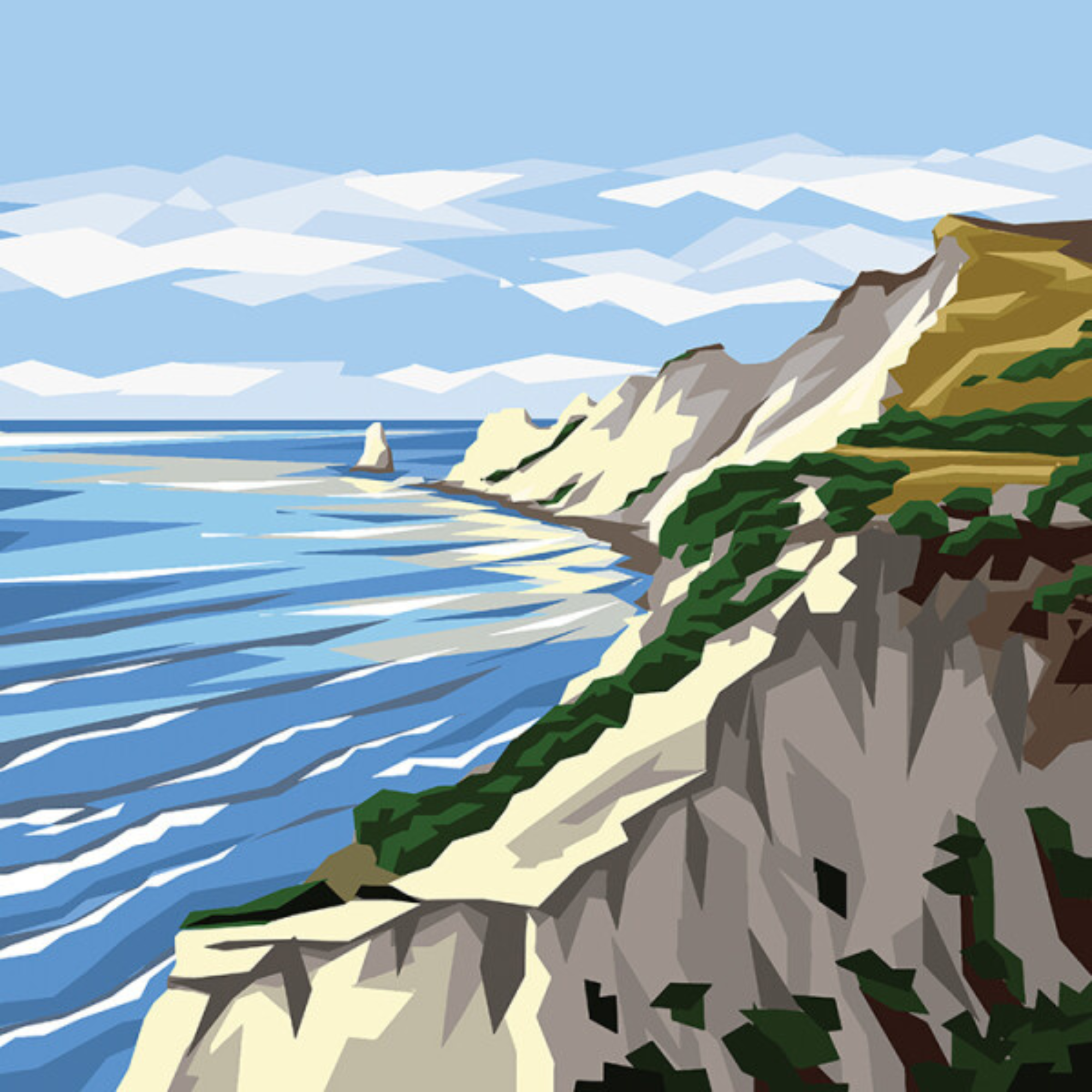 CAPE KIDNAPPERS | CANVAS STRETCHED READY TO HANG | IRA MITCHELL | NZ MADE